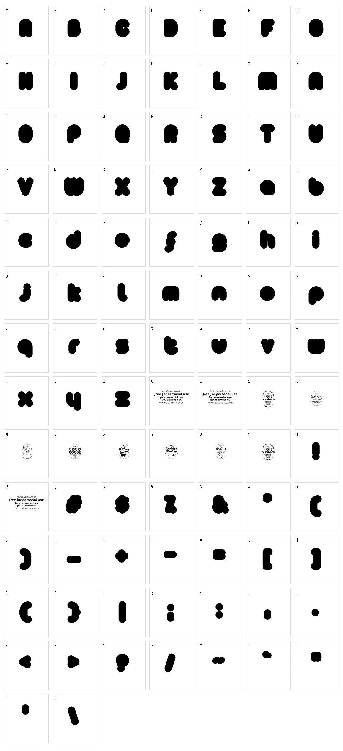 [z] Arista Character Set