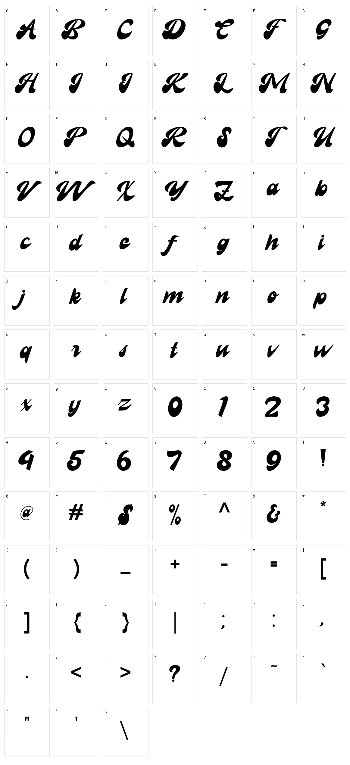 Recollect Character Set