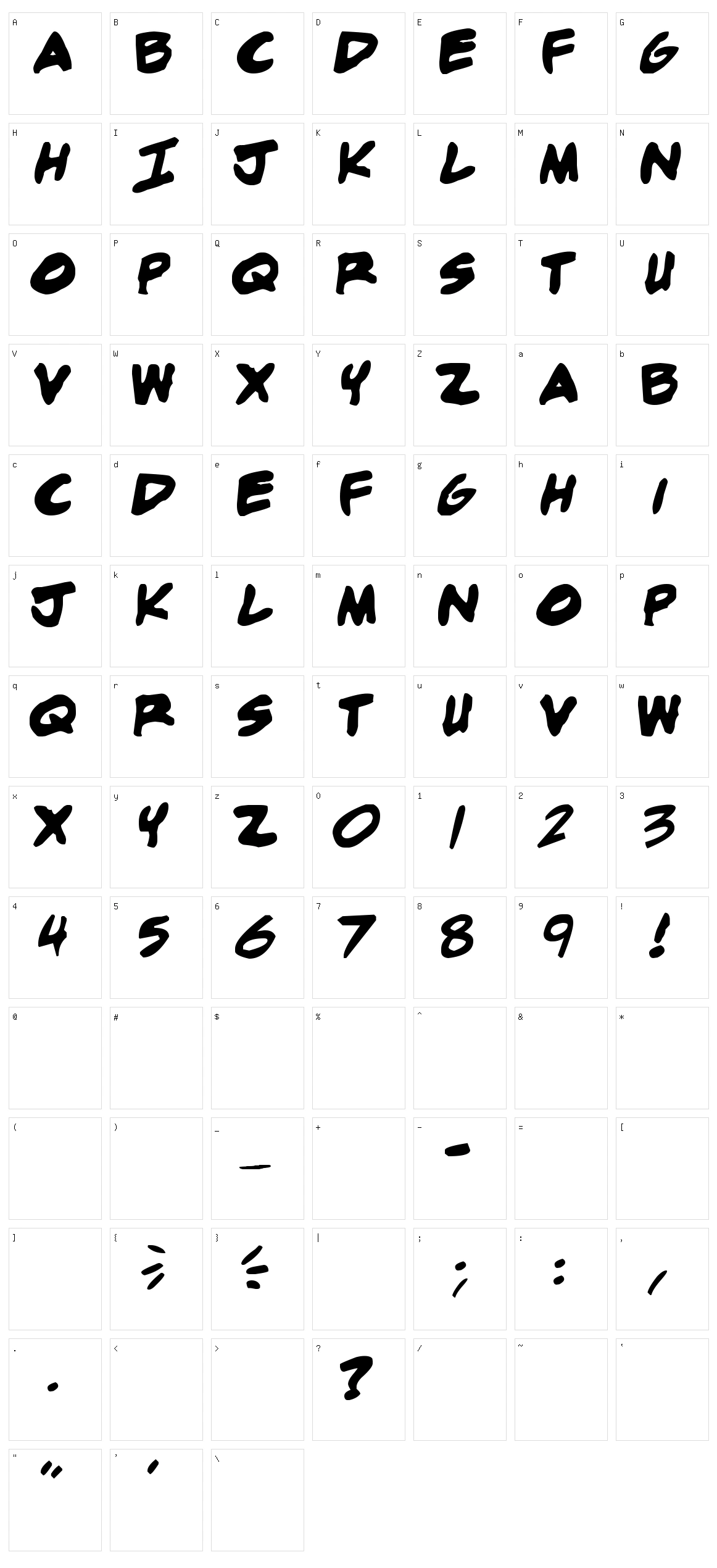Adam Warren Character Set