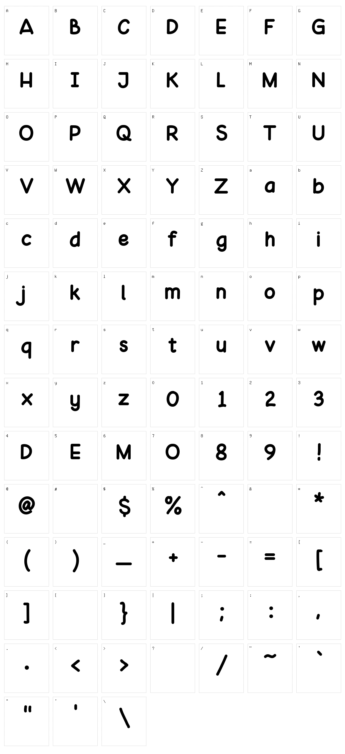 Adia Character Set