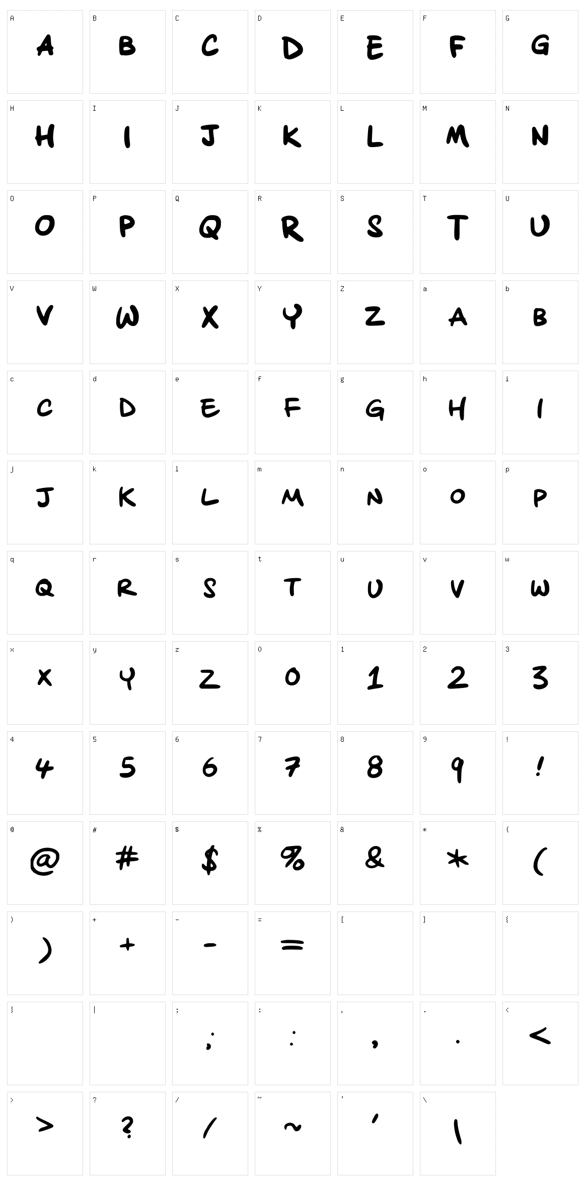 Alex Bold Character Set