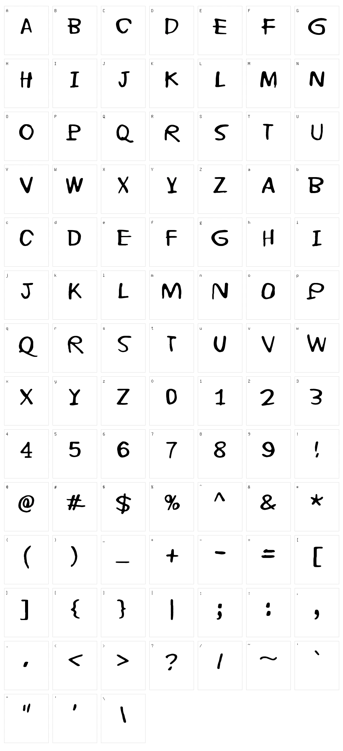 Alpha Centauri Character Set