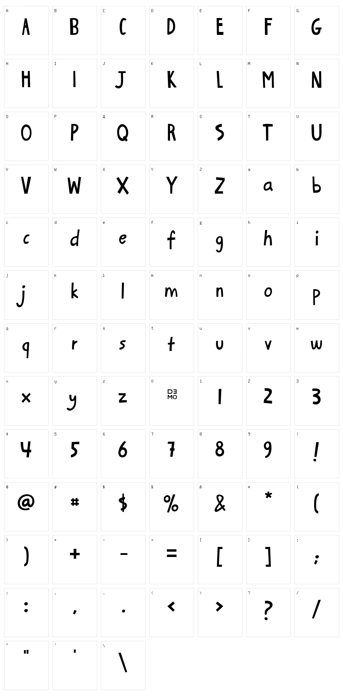 Altamis Character Set