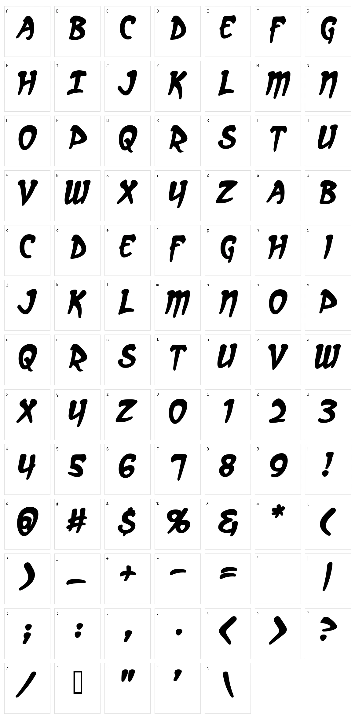 Arcanum Character Set