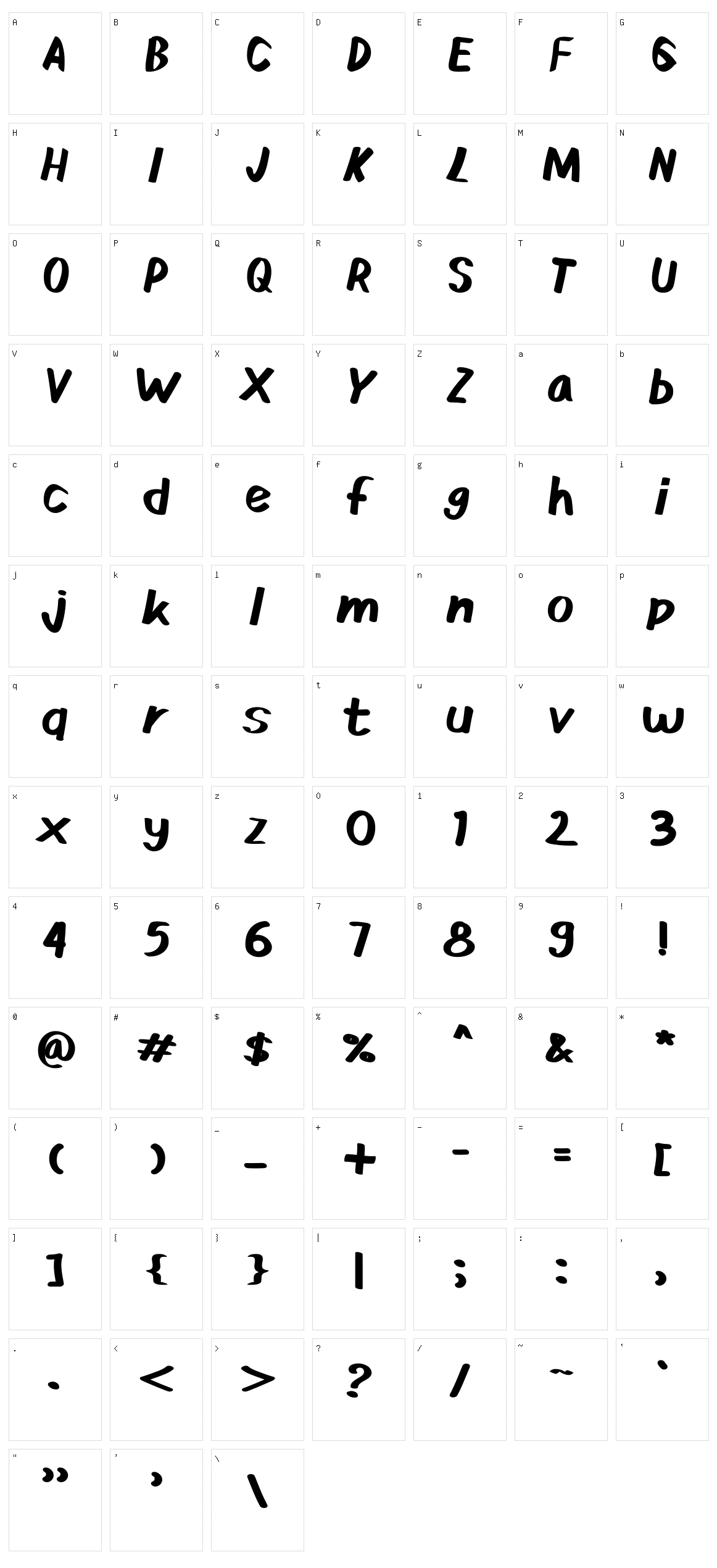 Ardies Character Set