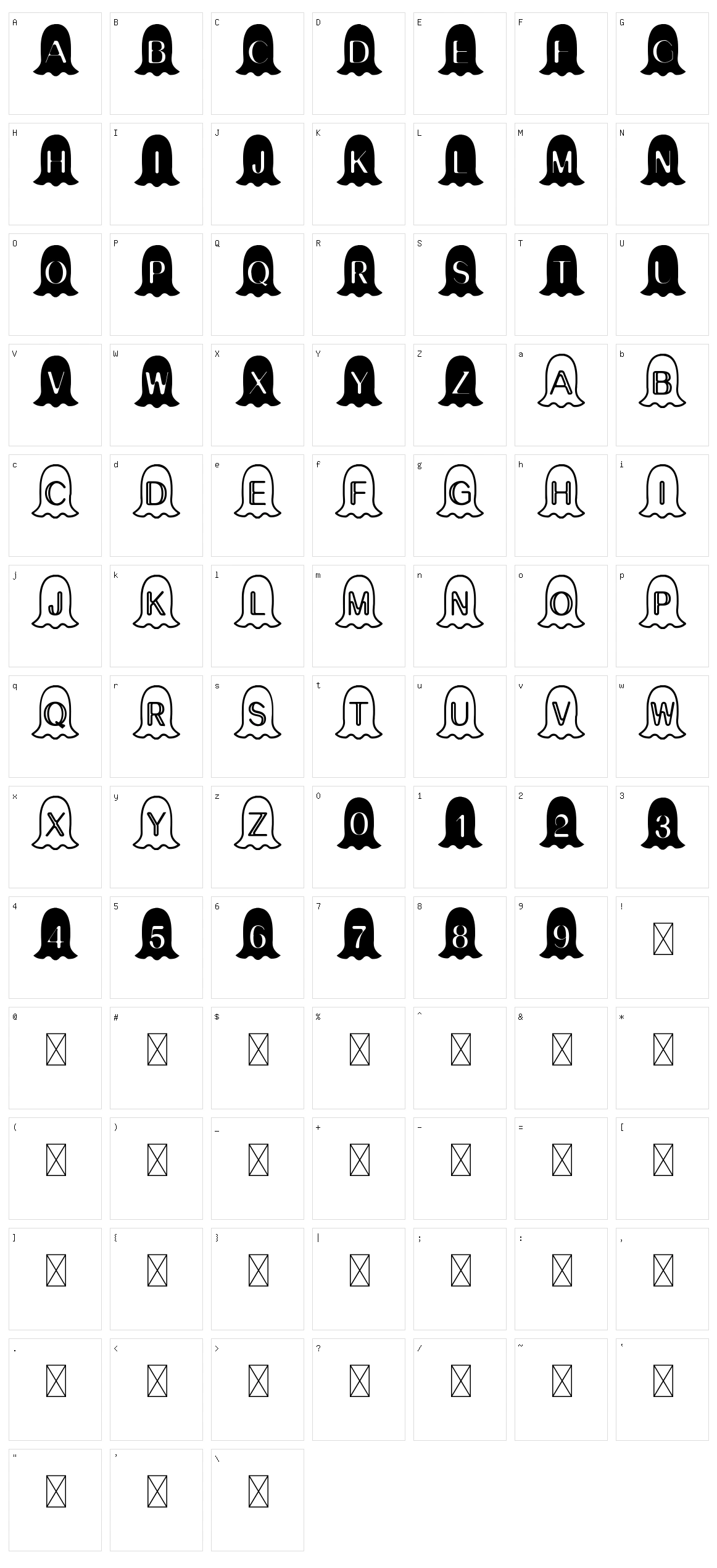 Halloween Ghost Character Set