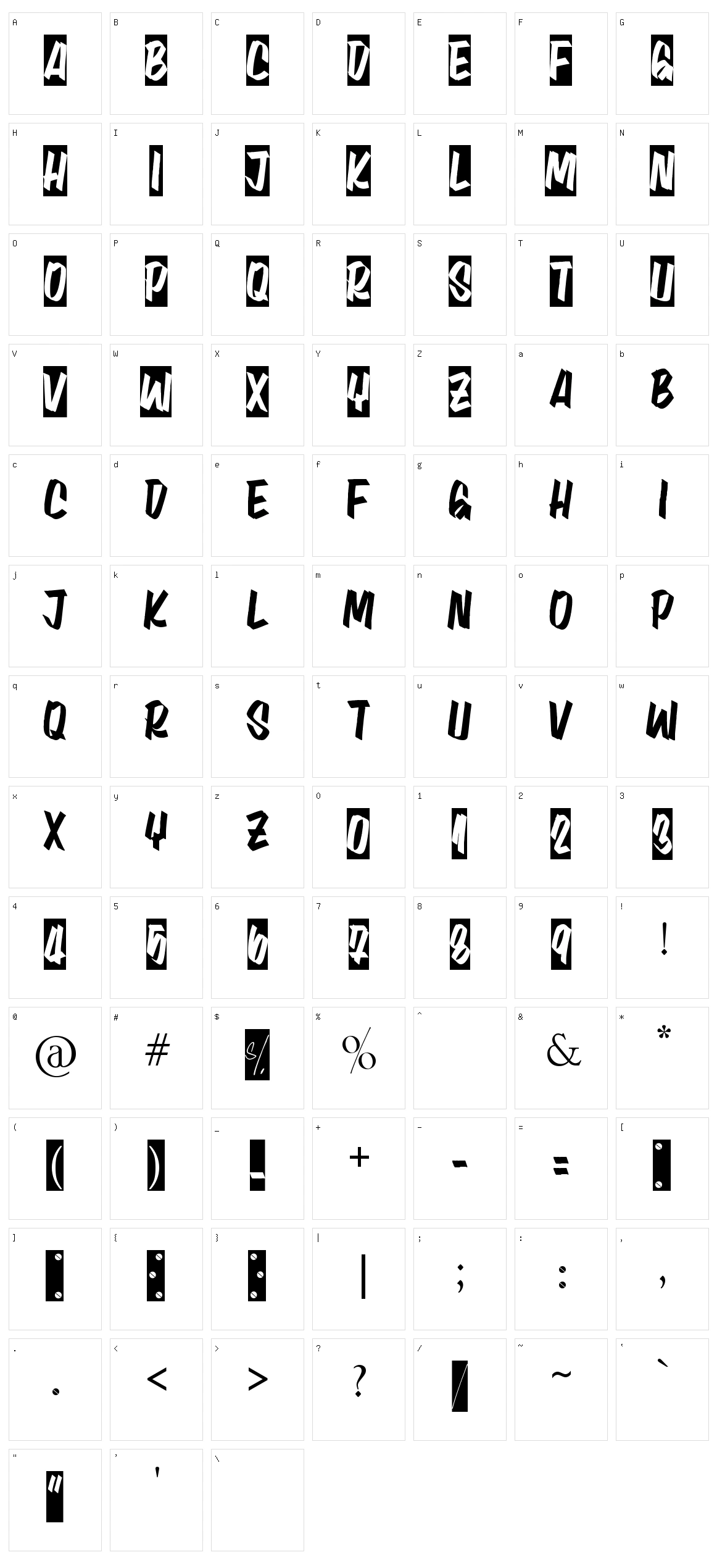 Aula 402 Character Set