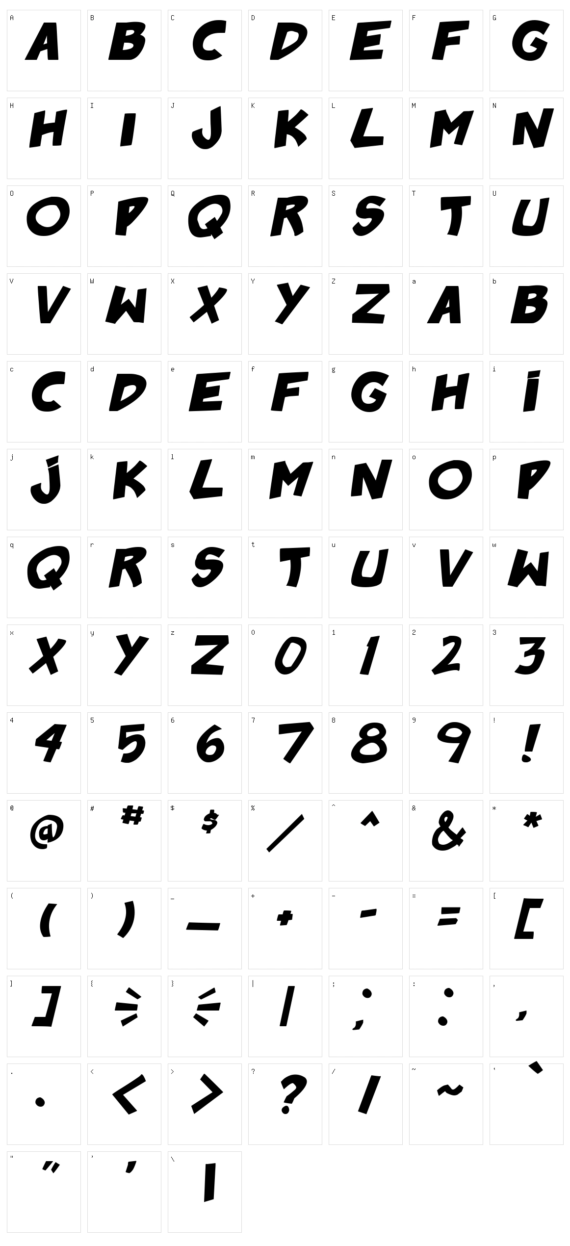 Badonk-A-Donk2 Character Set