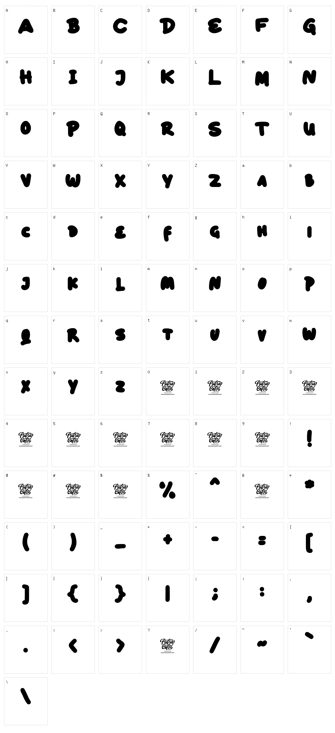 Ballsye Character Set