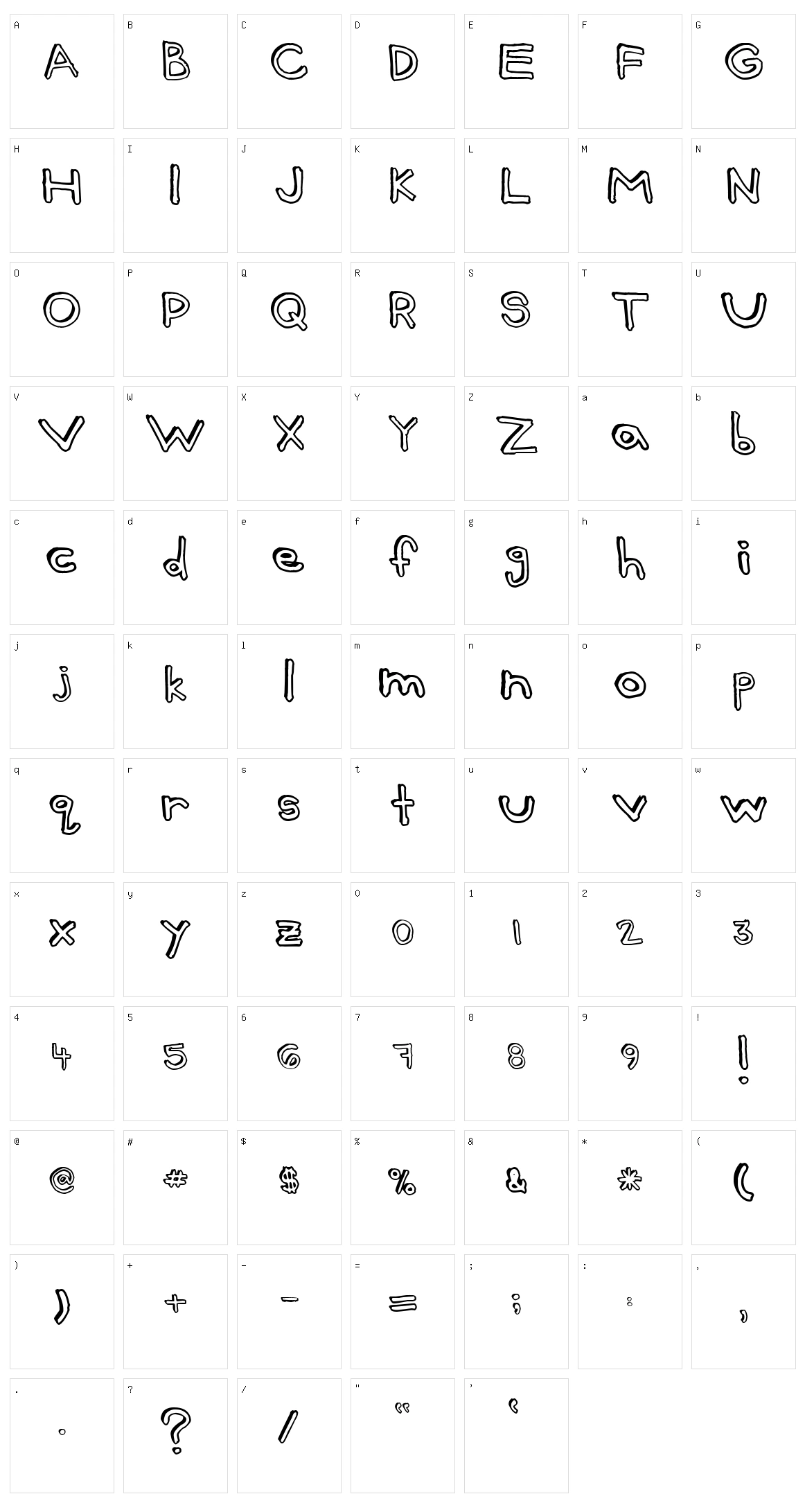 Batt Marber Character Set