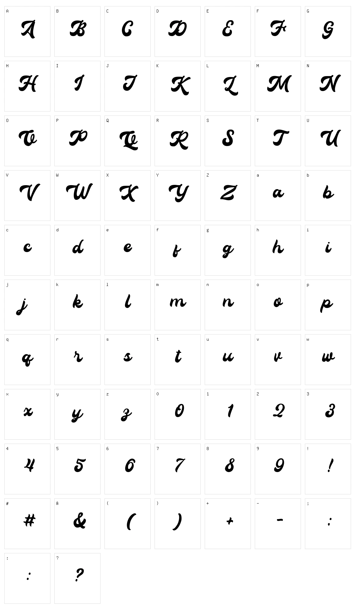 Klassik Style Character Set