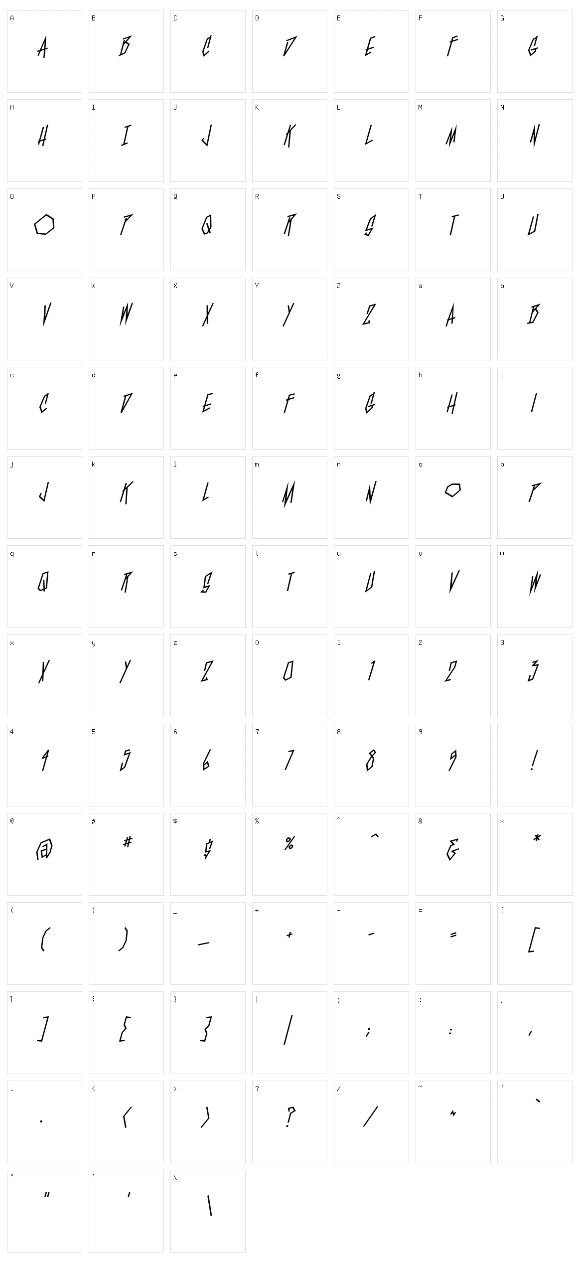 BlamBlam BB Character Set