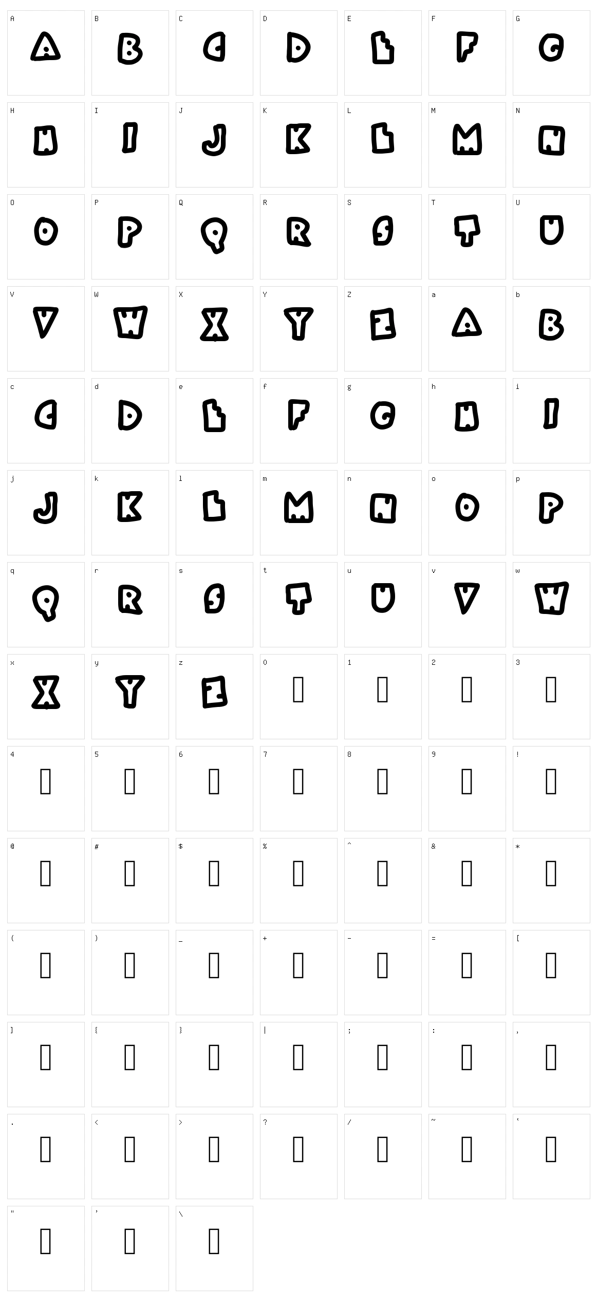 Bokai Character Set