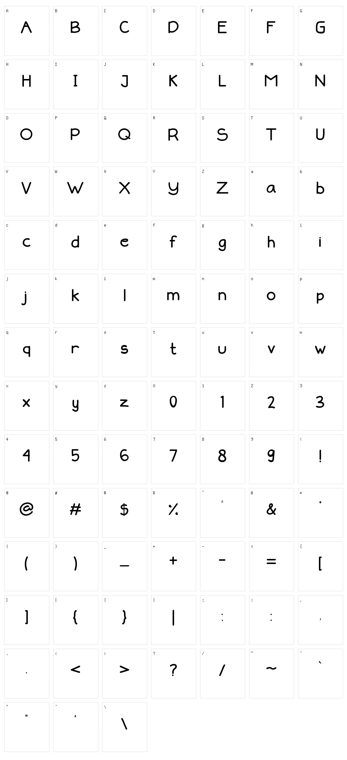 Brantone Character Set