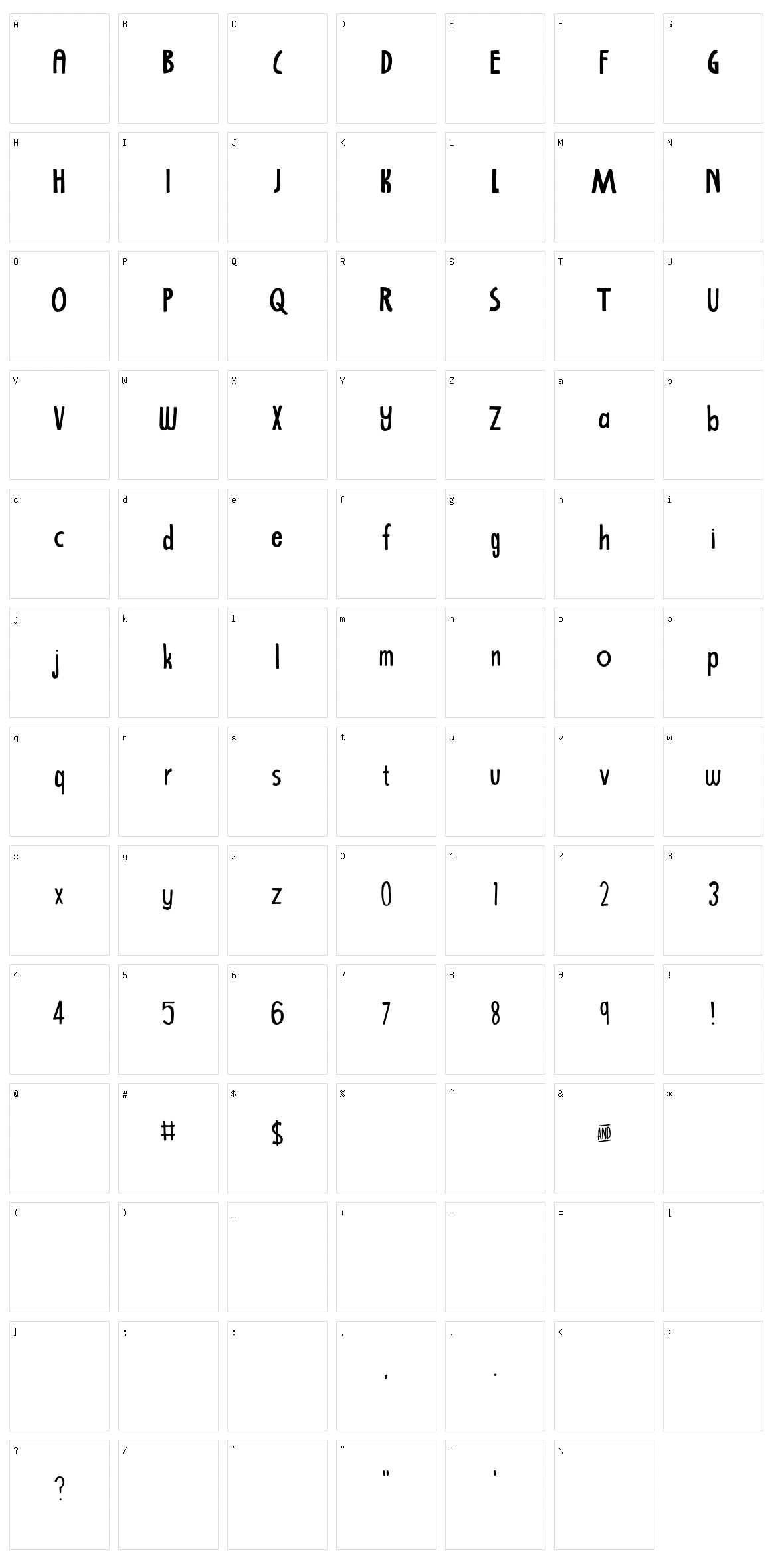 Bright and Beautiful Character Set
