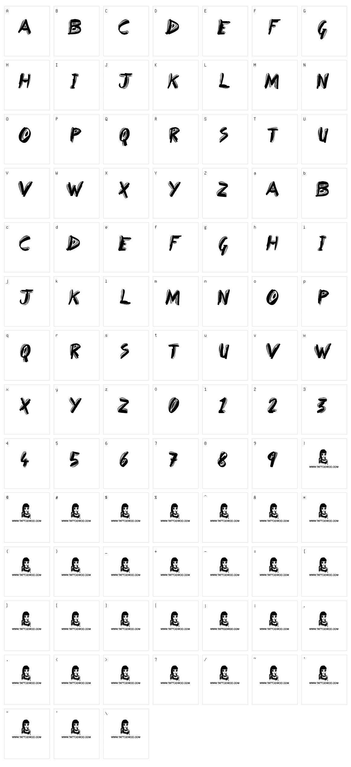 Broken Dreams Character Set