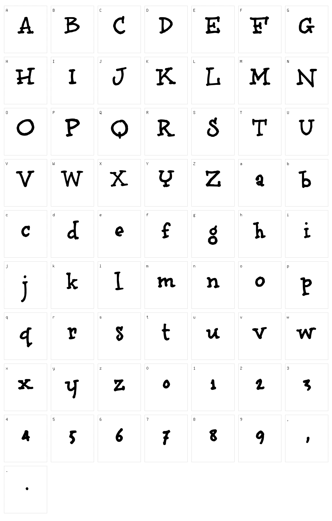 Bruno Book Character Set
