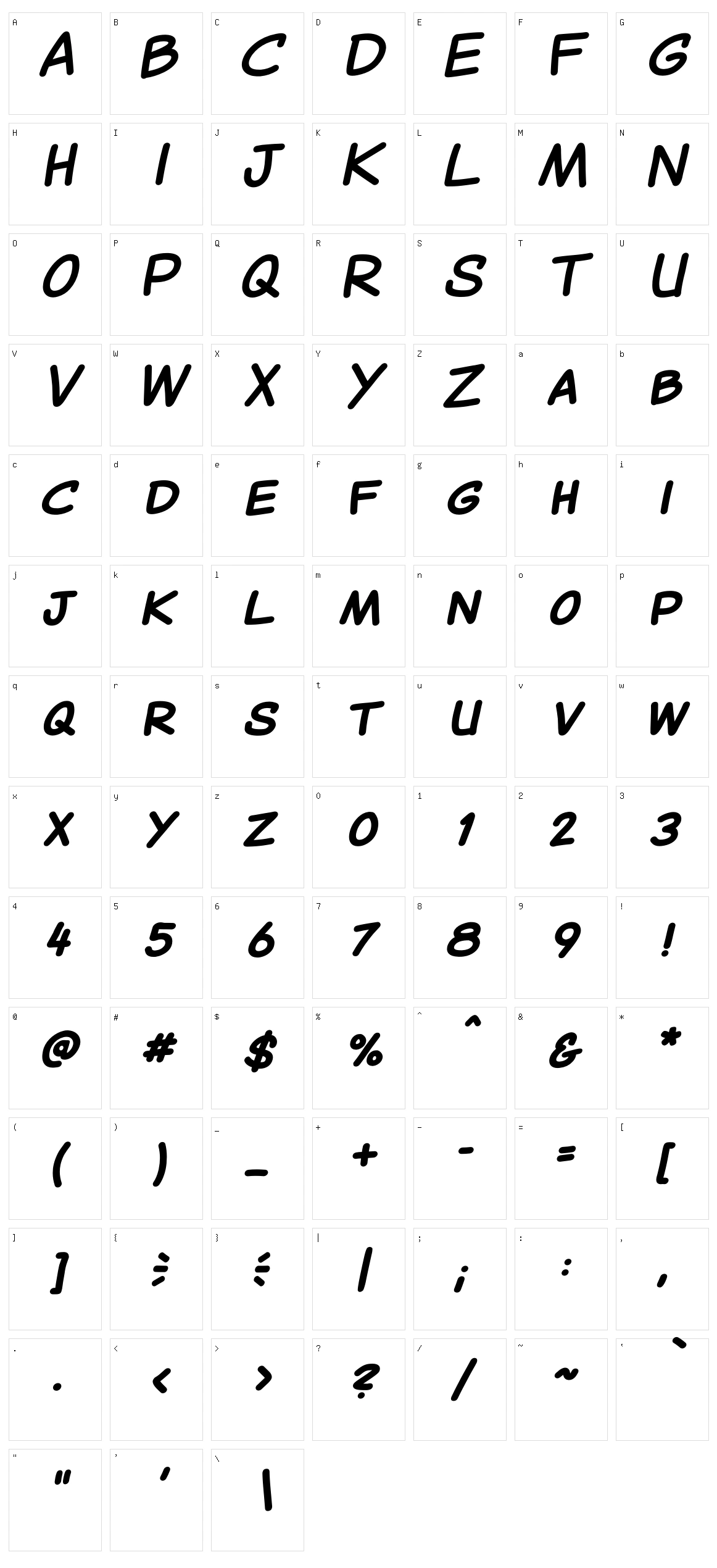 Canted Comic Character Set