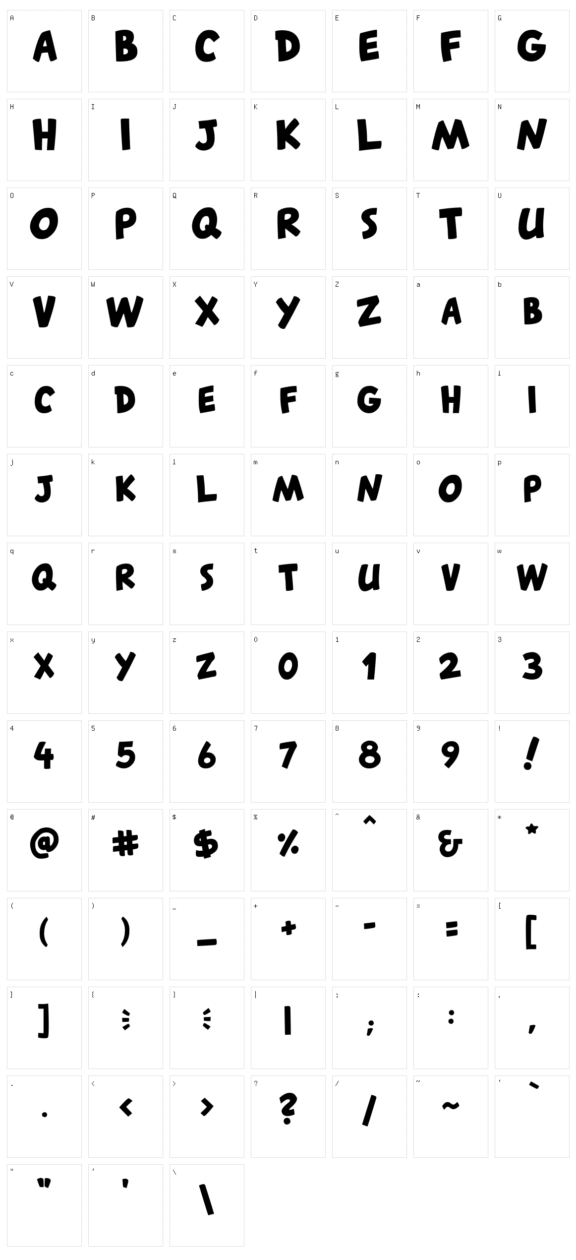 Canted FX Character Set