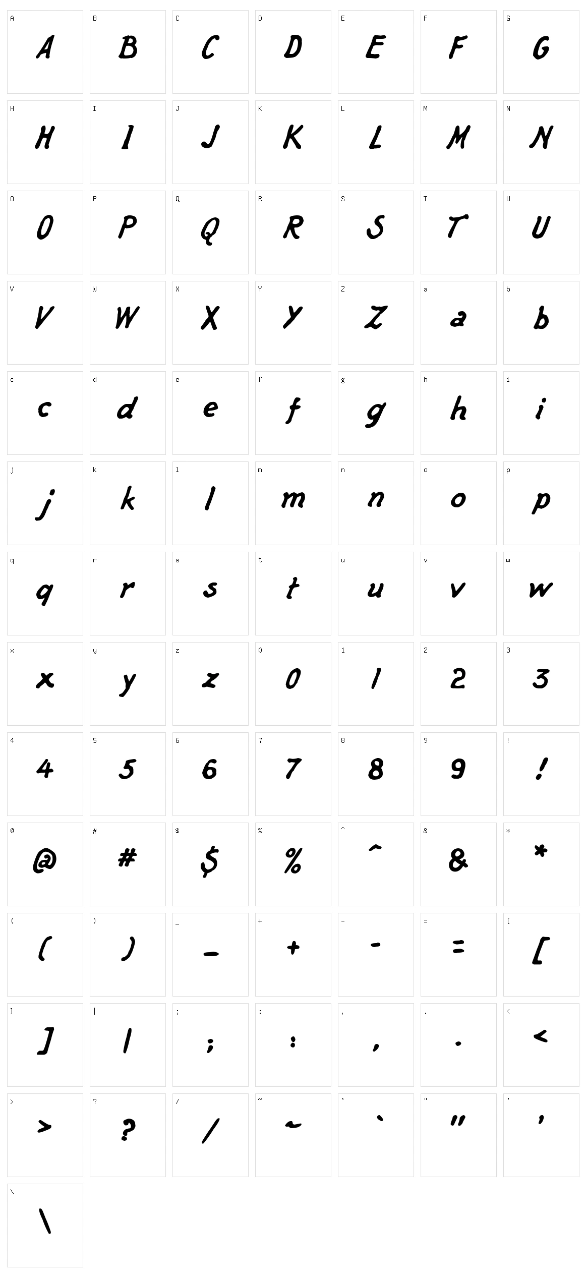 Captain's Talk Character Set