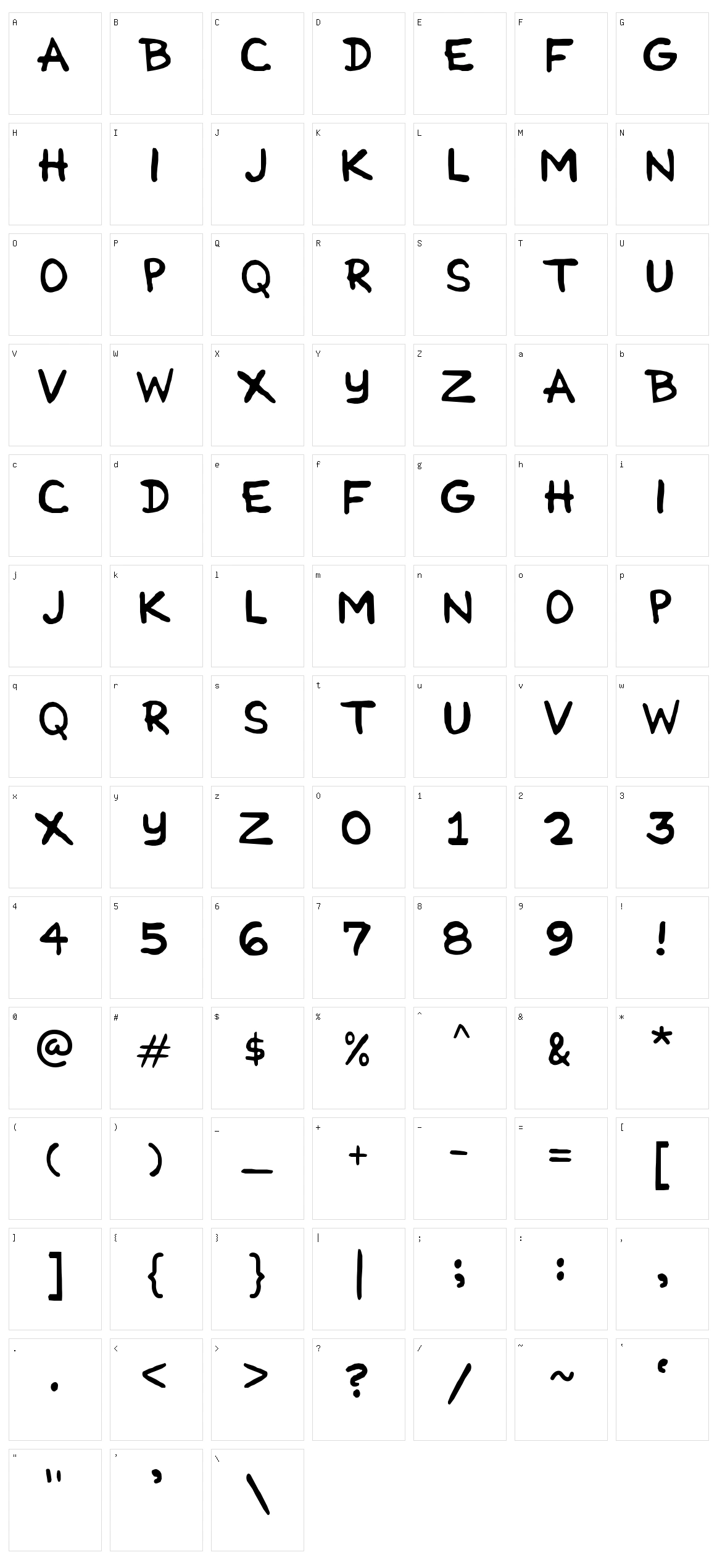 Cartoonist Simple Character Set