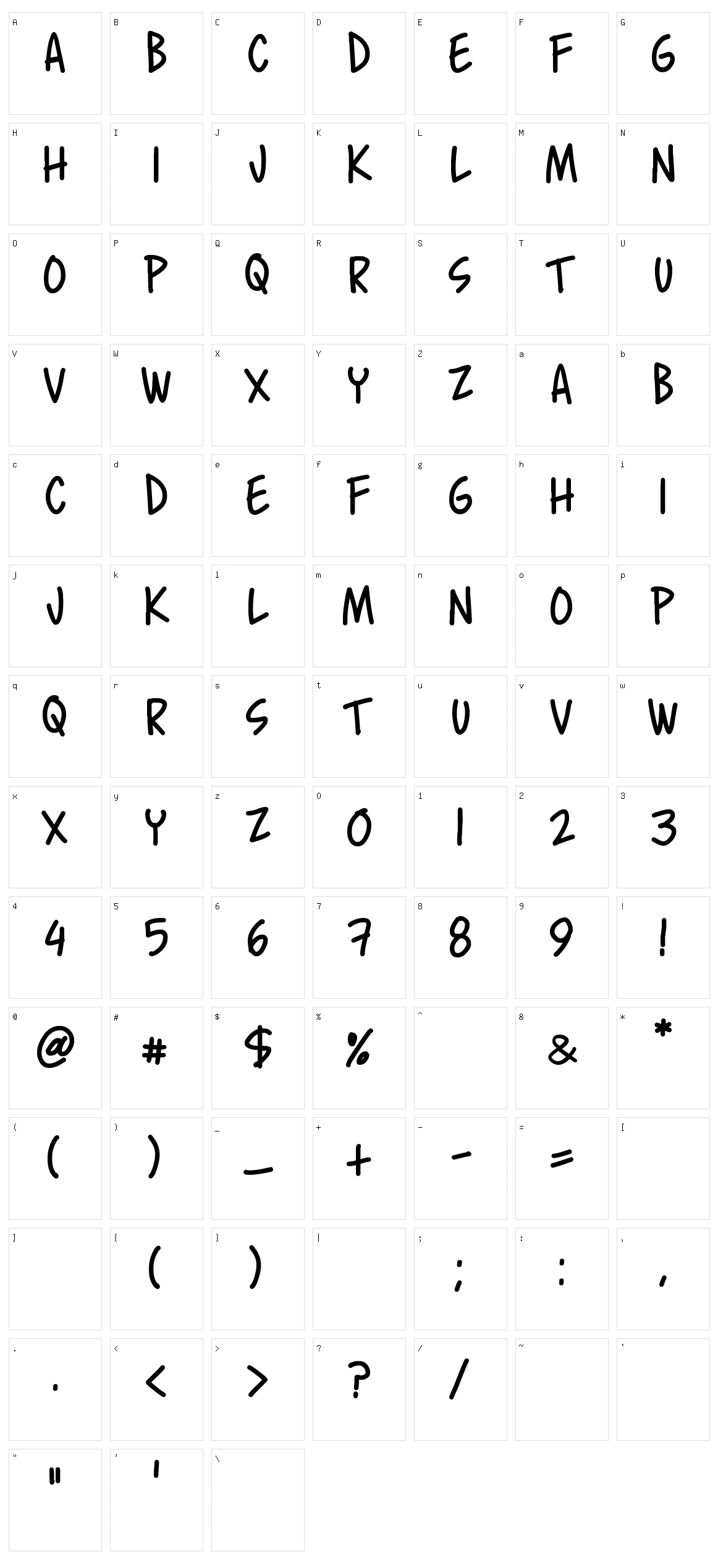 Chanda Feliz Character Set