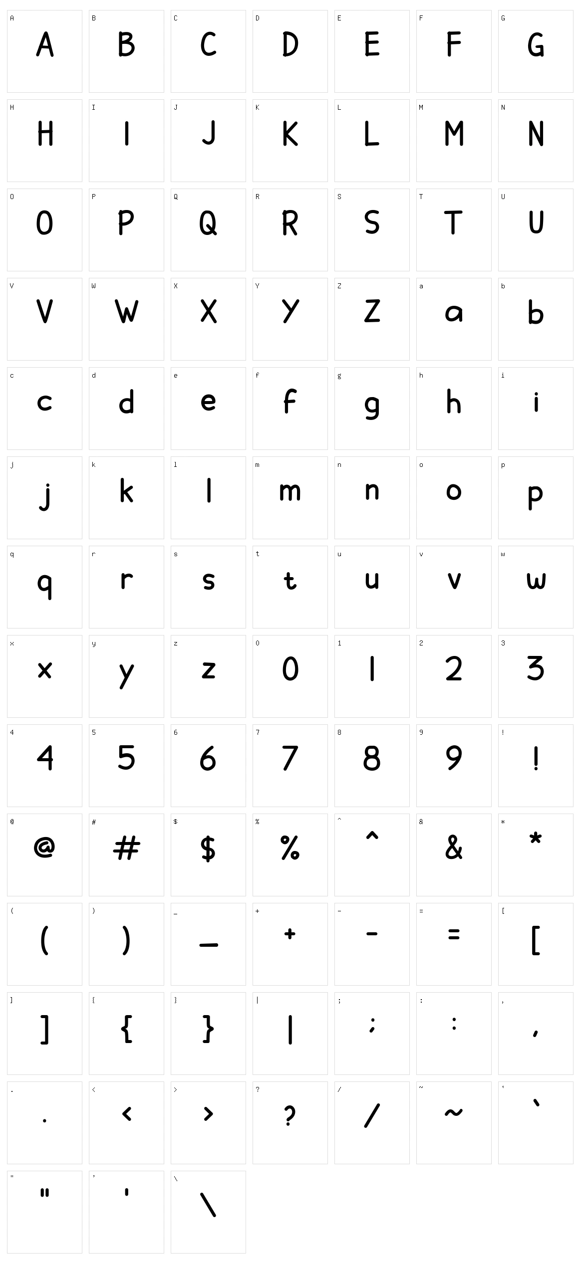 Children Sans Character Set