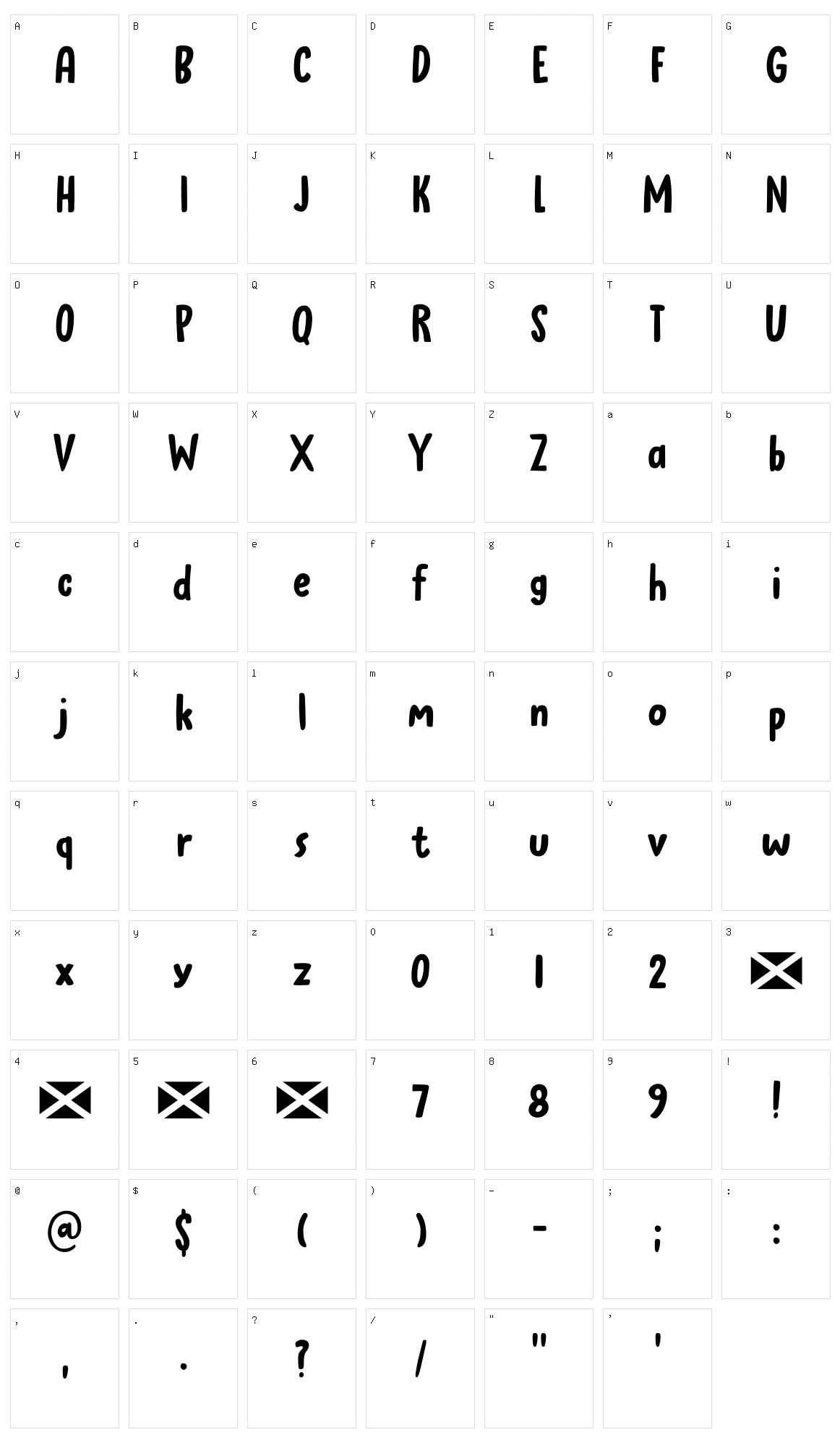 Clootie Character Set