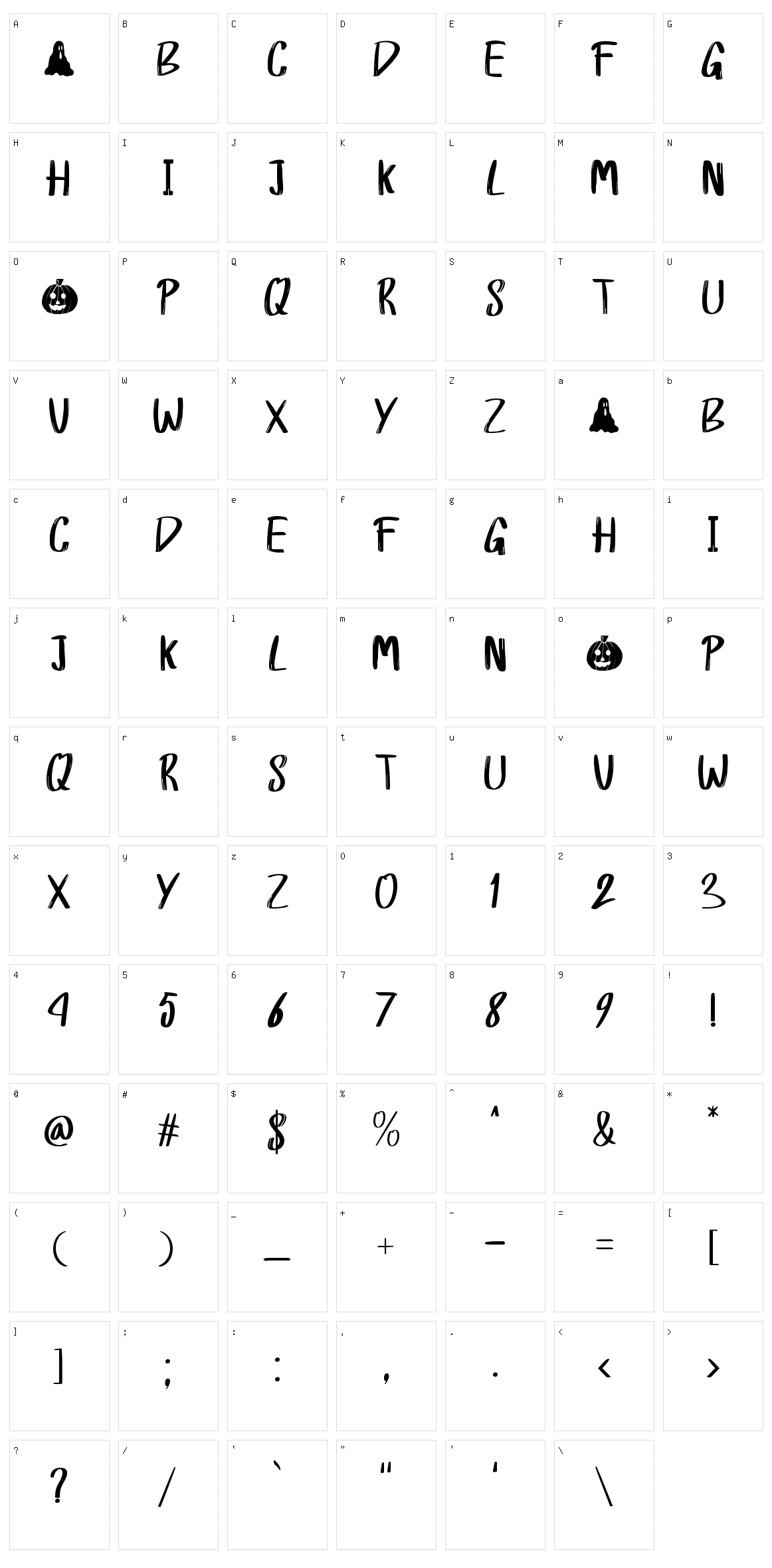 Hay Ghost Character Set