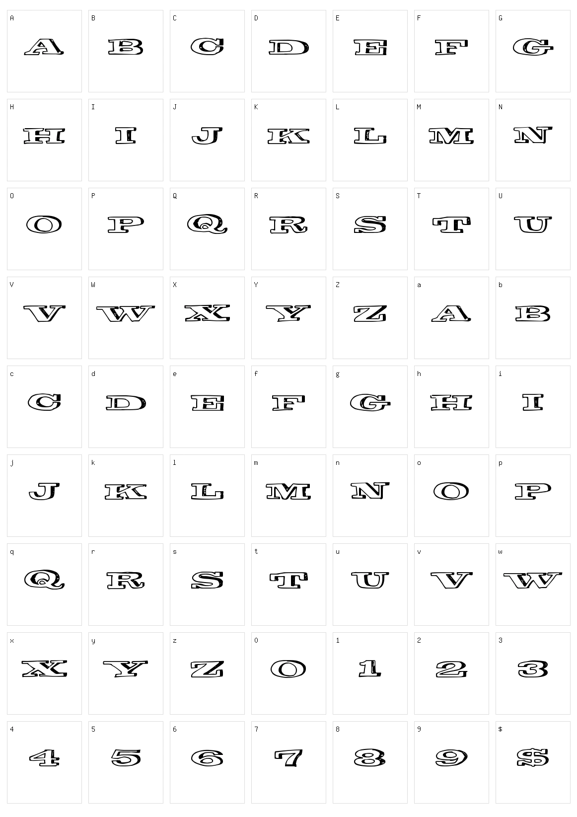 Comic Shadow Character Set