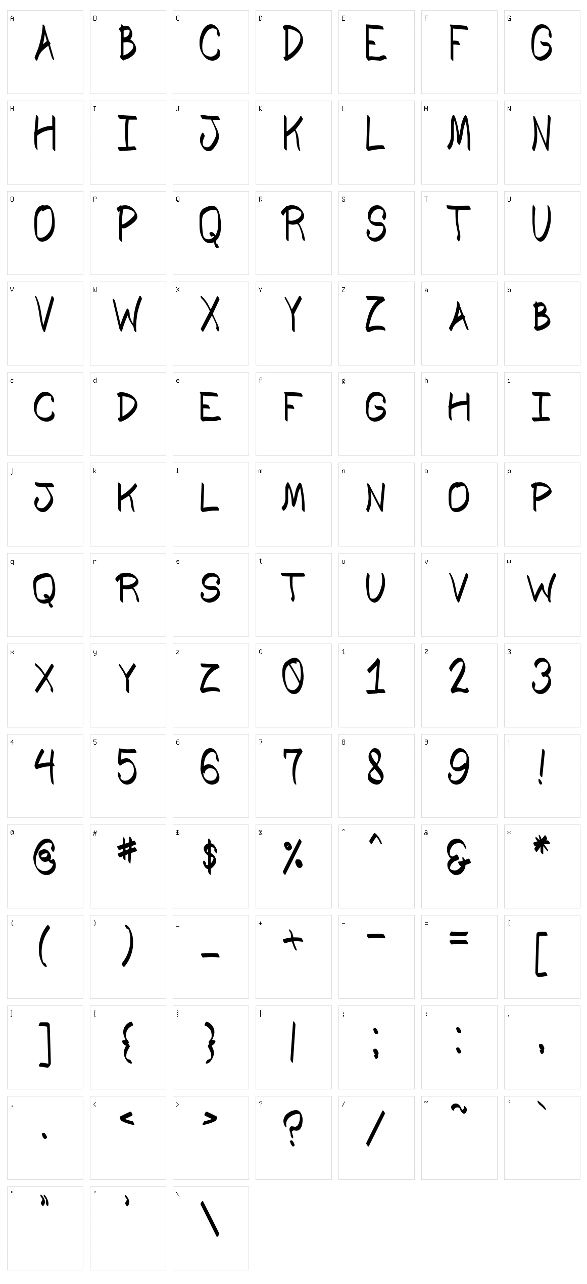 Comic's of South St Character Set