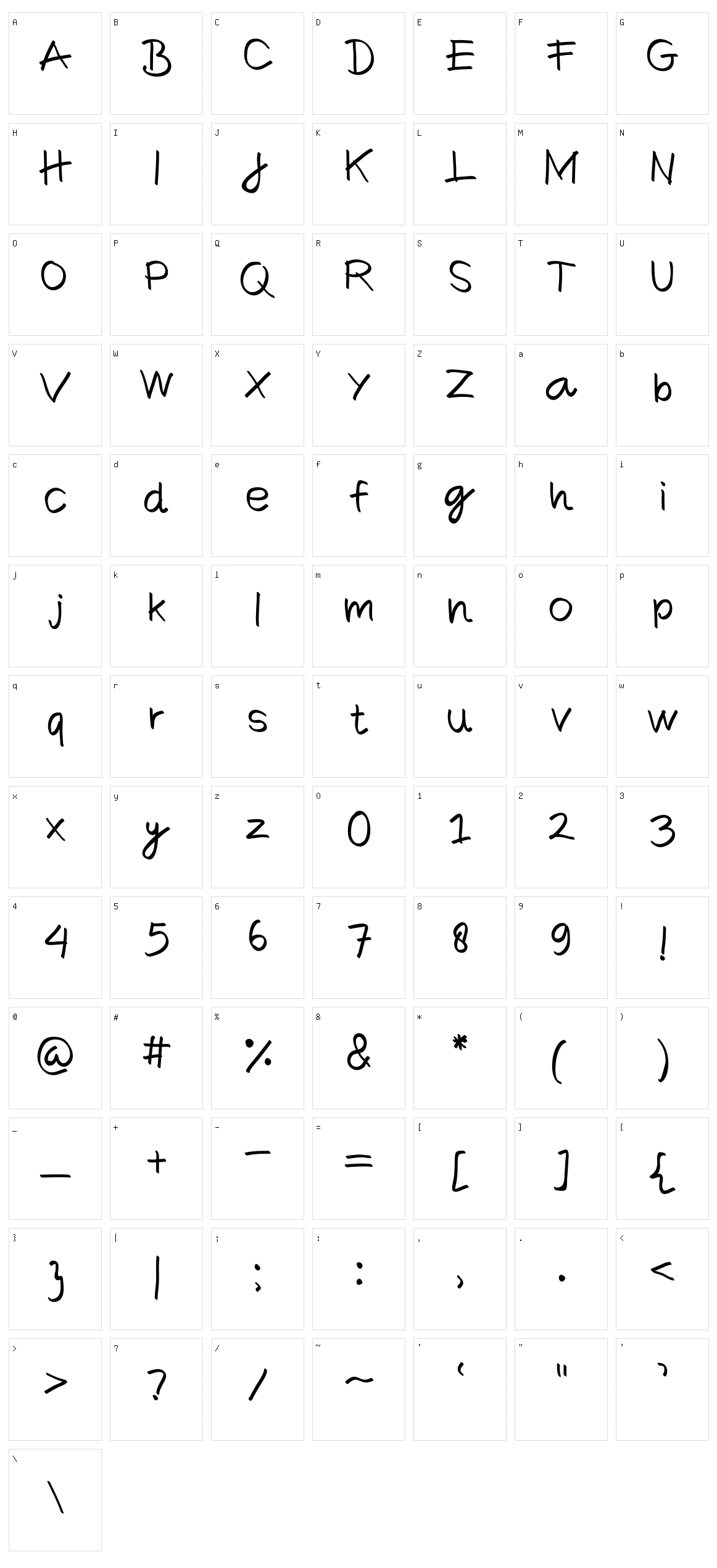 Comica Character Set