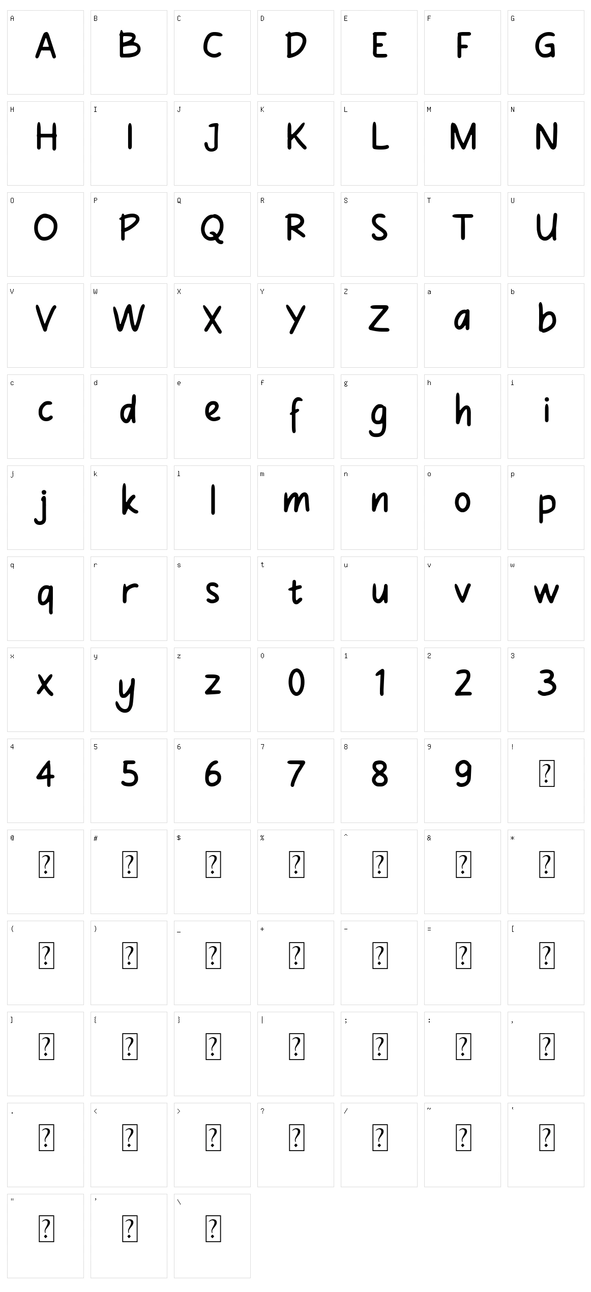 Comicbon Character Set