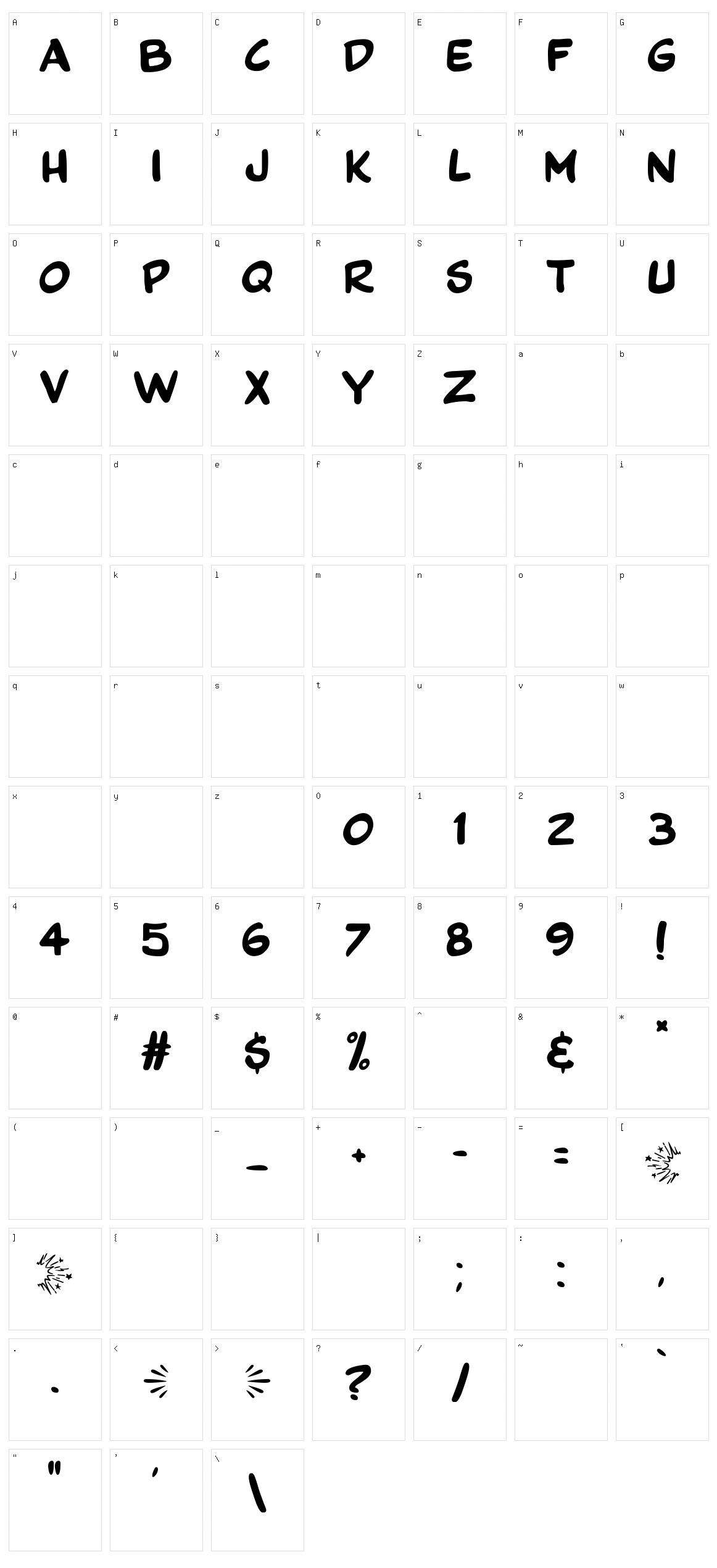 Comics Tricks Character Set