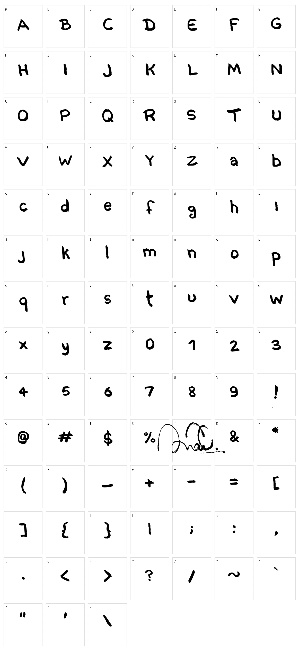 Comix Pro 2 Character Set