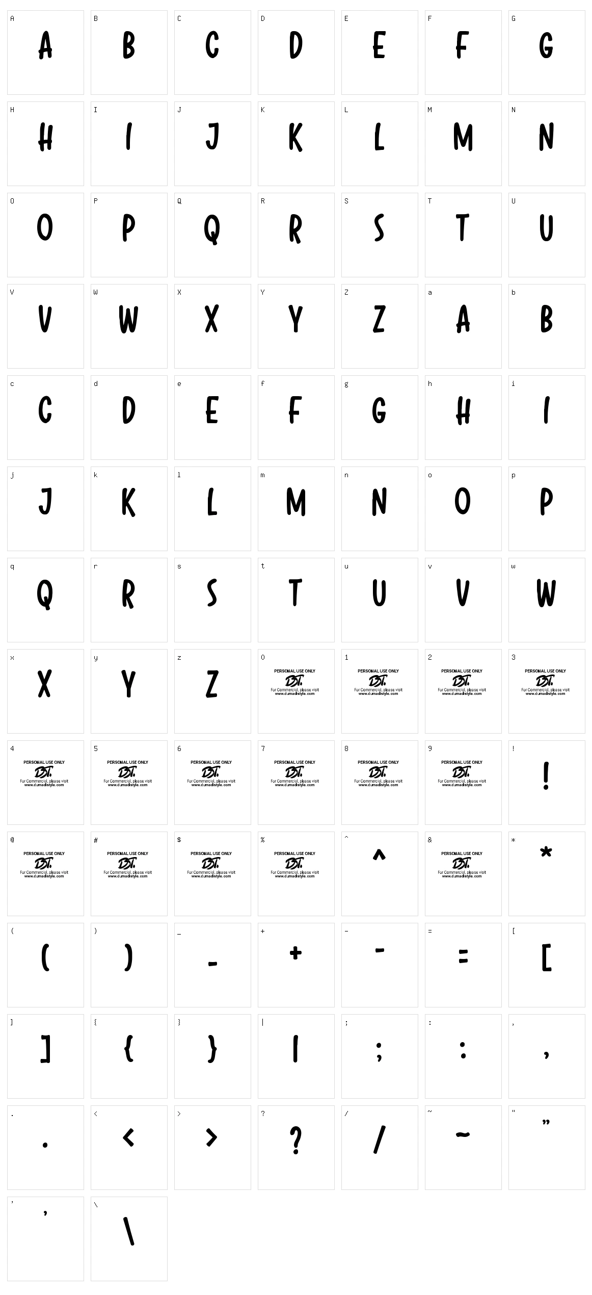 Cooper Jackson Character Set