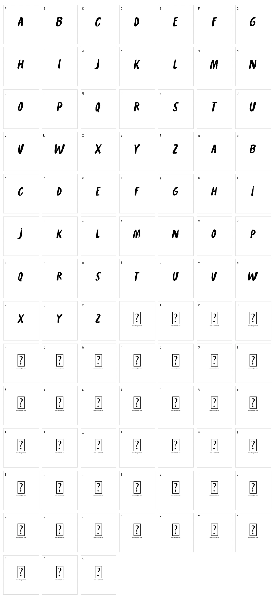 Crackers Character Set