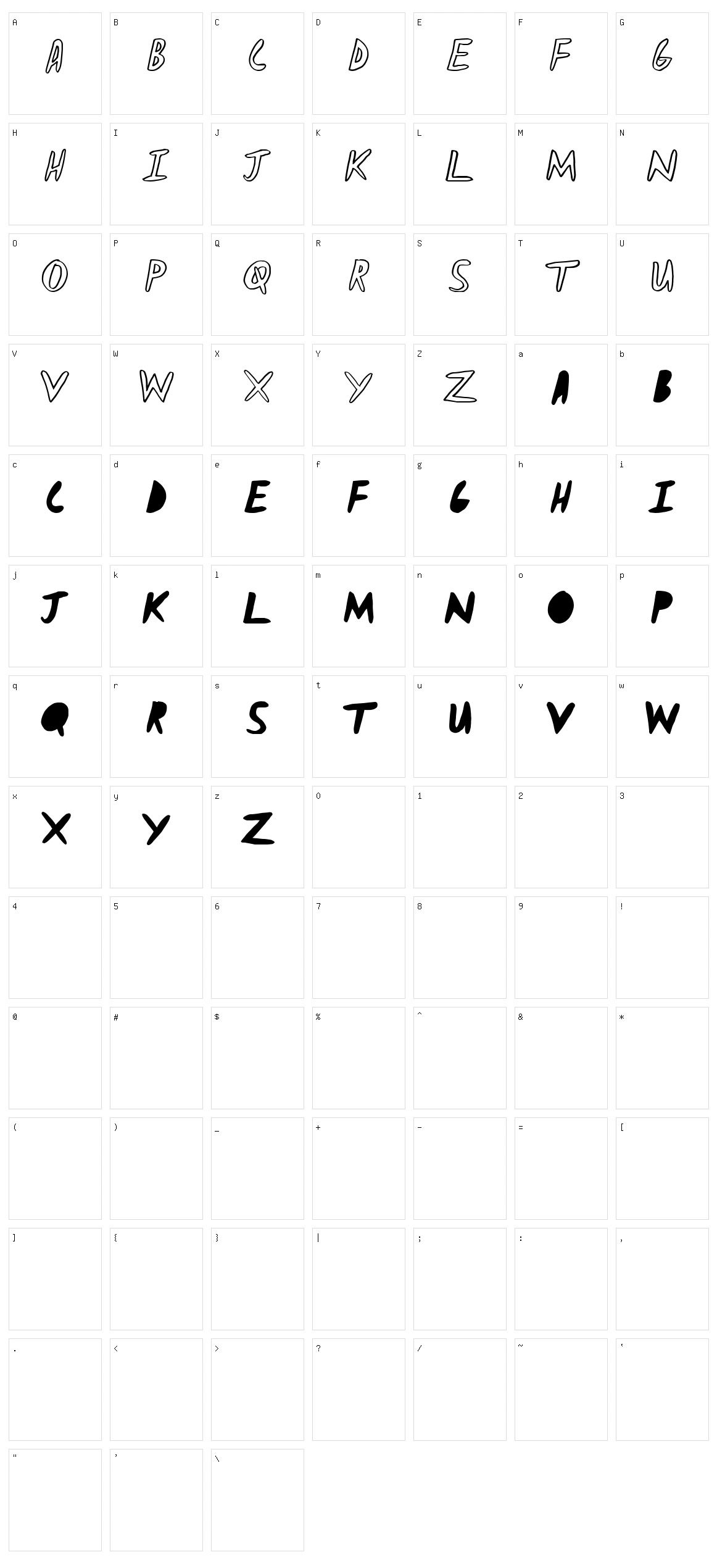 Craycray For You Character Set