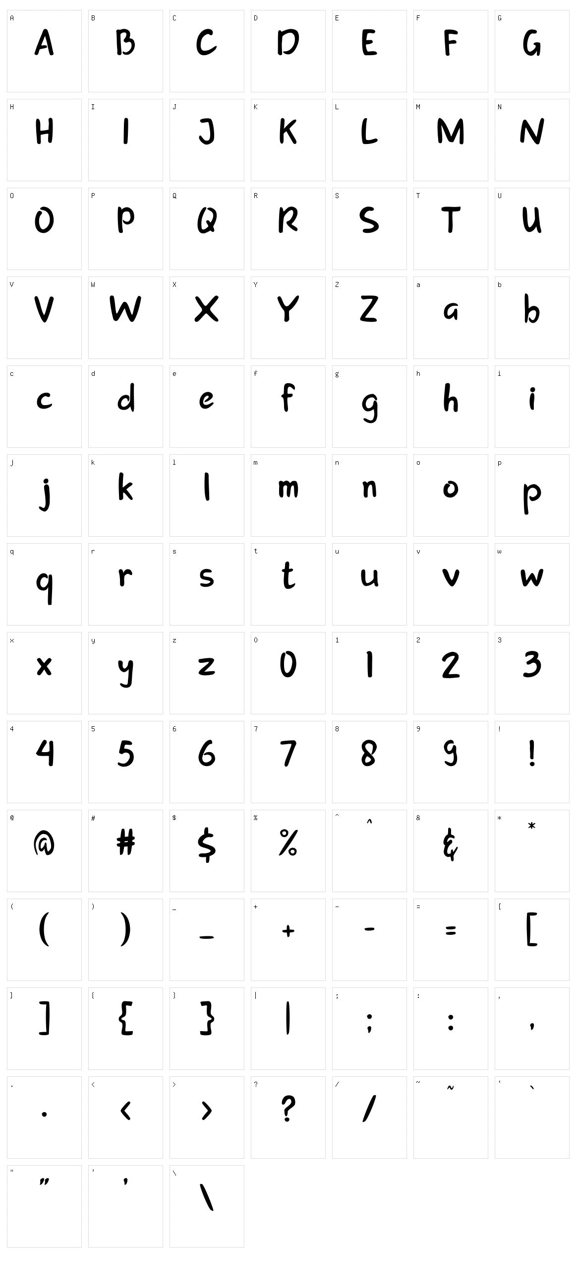 Creation Character Set