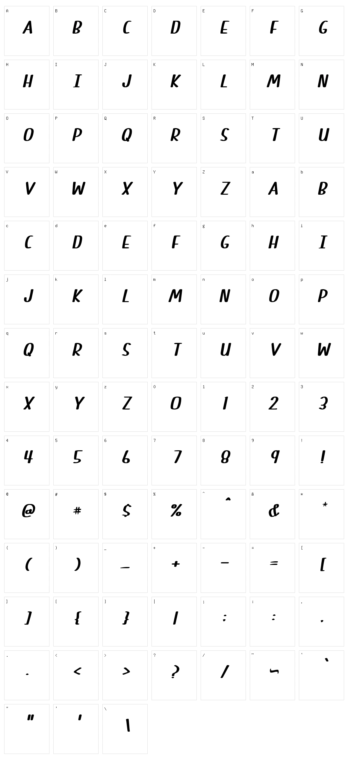 Cute Letters Character Set