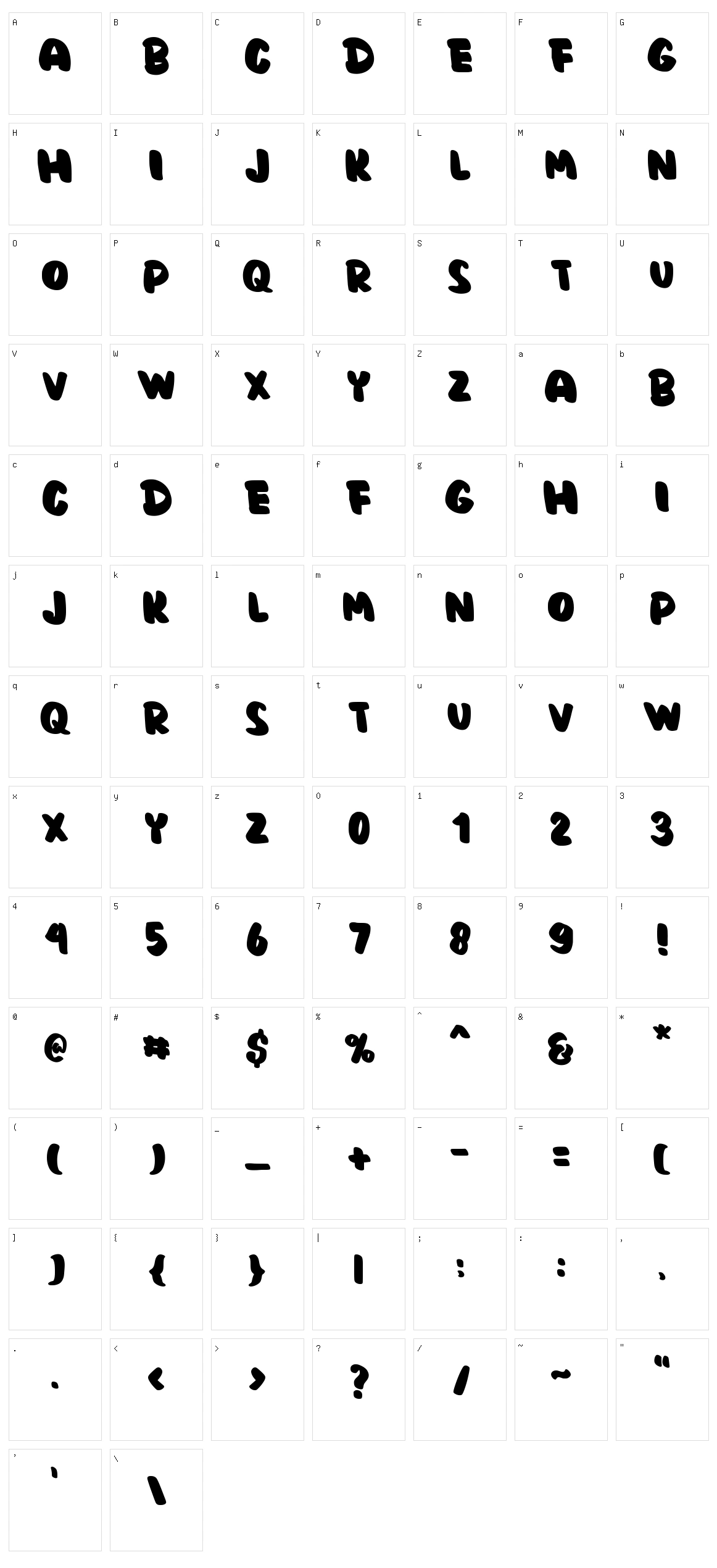 Daren Bulky Character Set