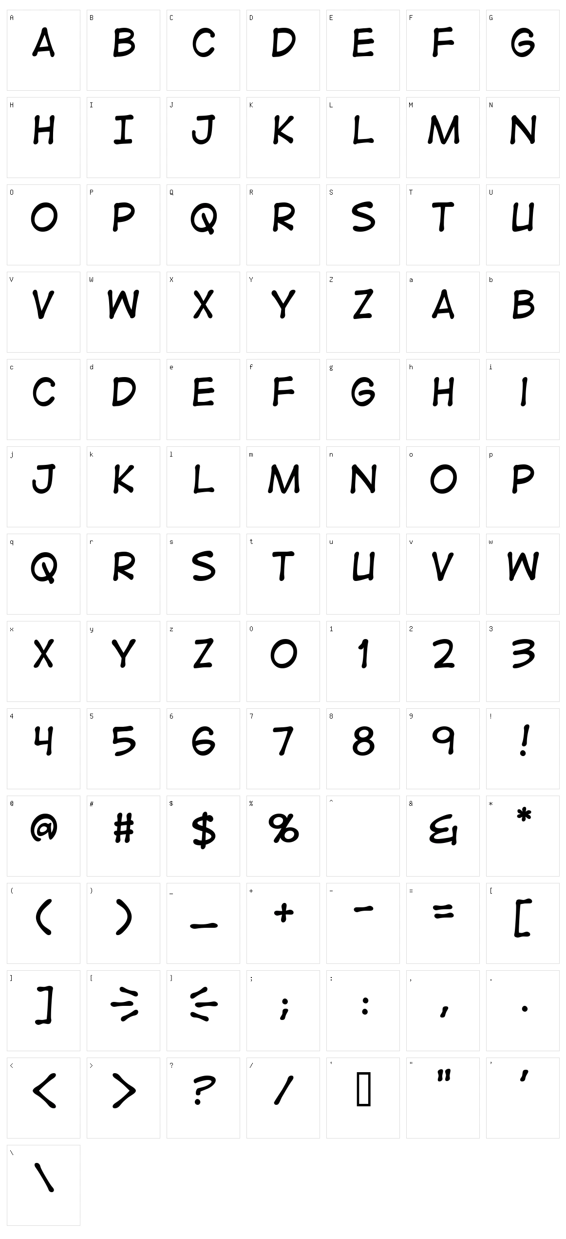 Digital Strip Character Set