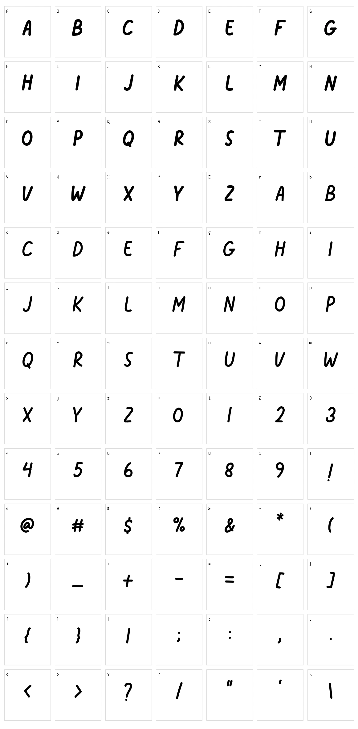 Dreame Patter Caps Character Set