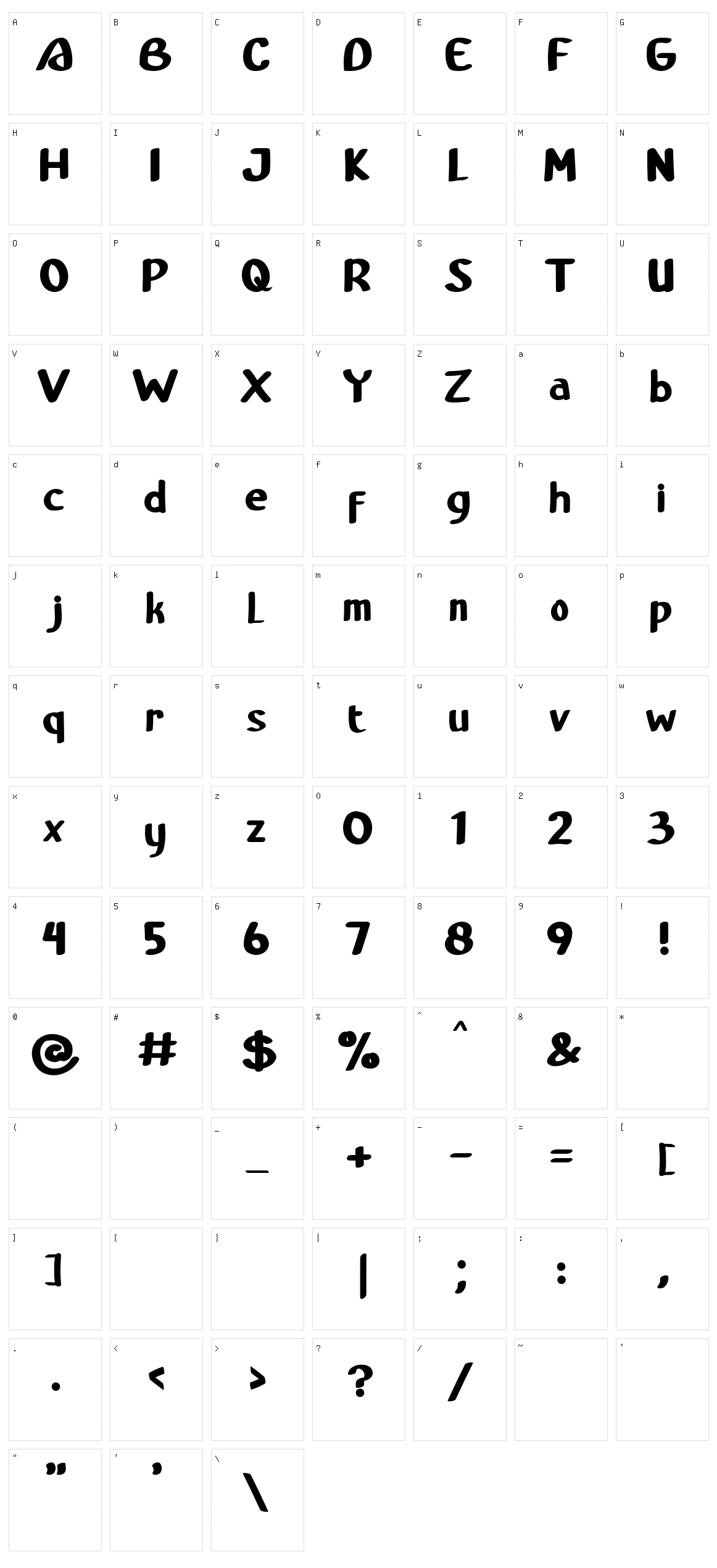 Dumie Character Set