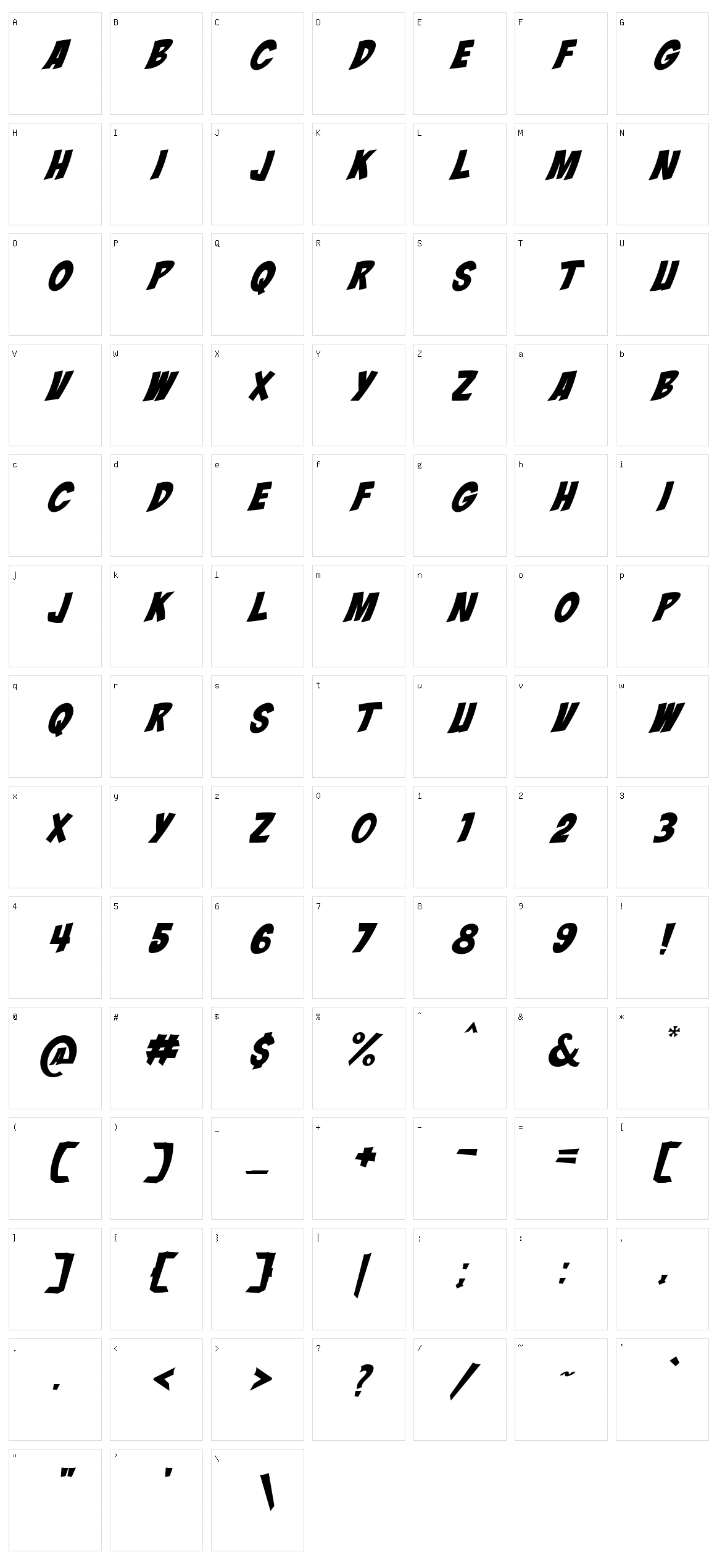 Dunkelheit Character Set