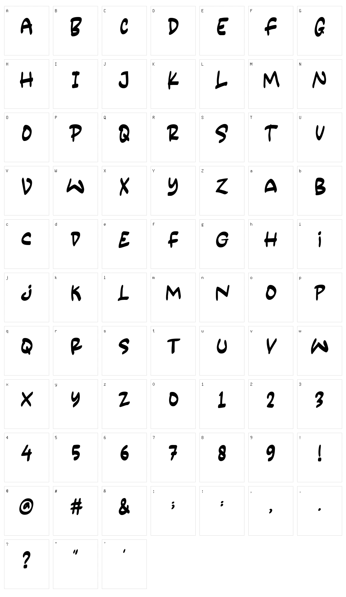 Every Friday Character Set
