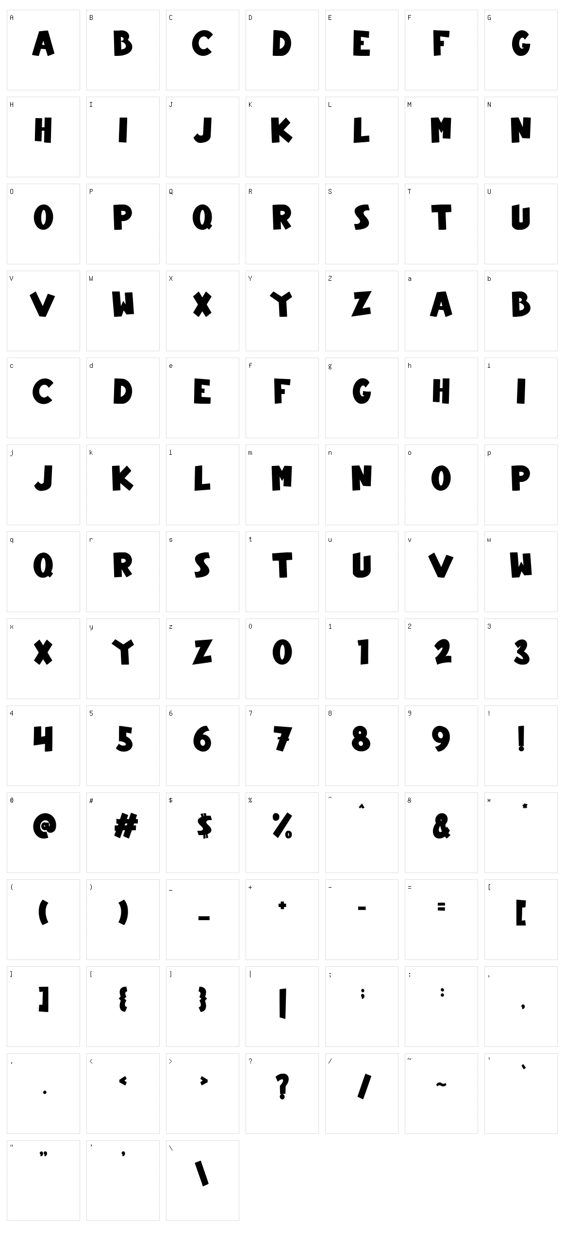 Every Sunday Character Set