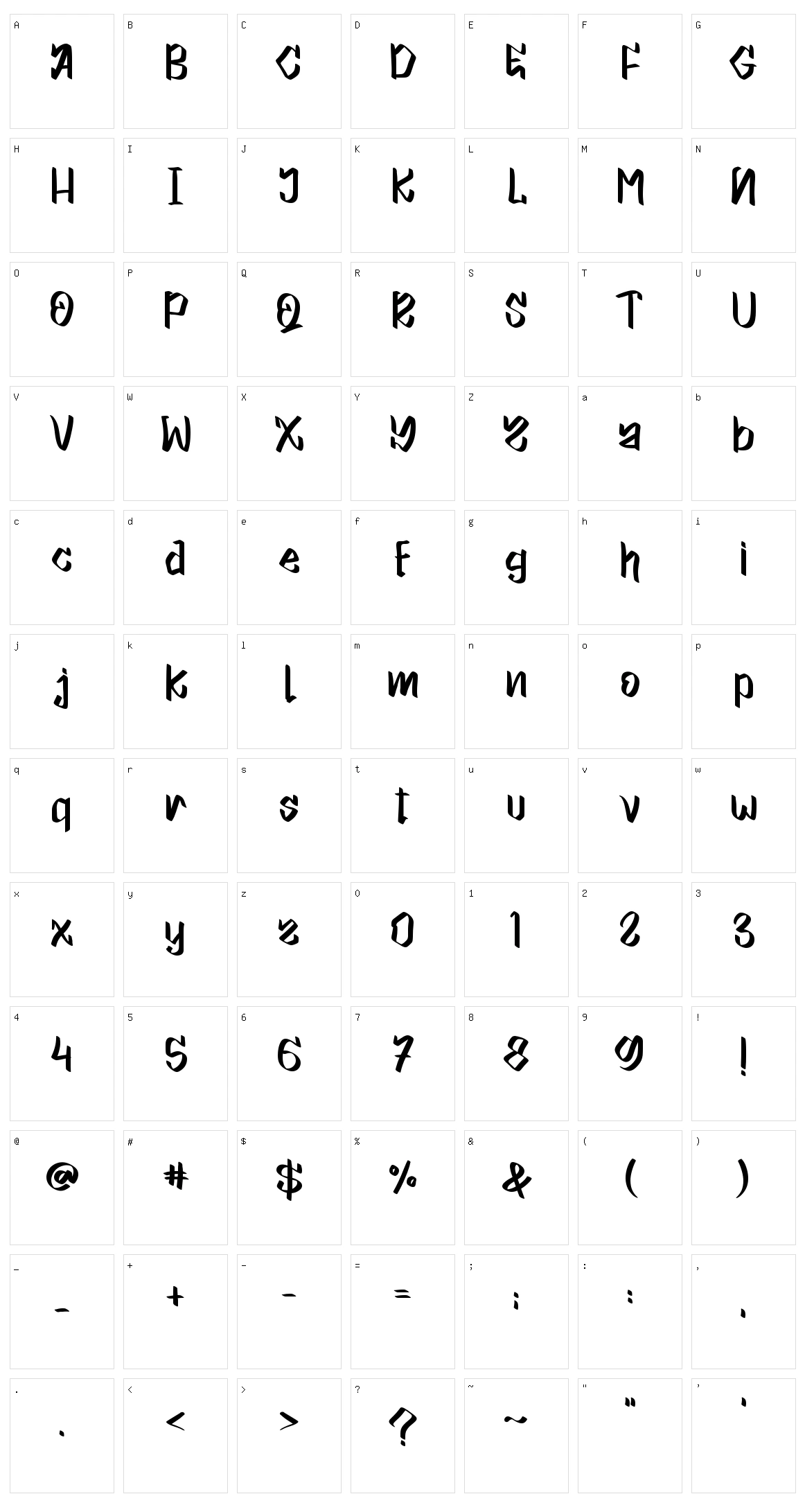 Walker Character Set