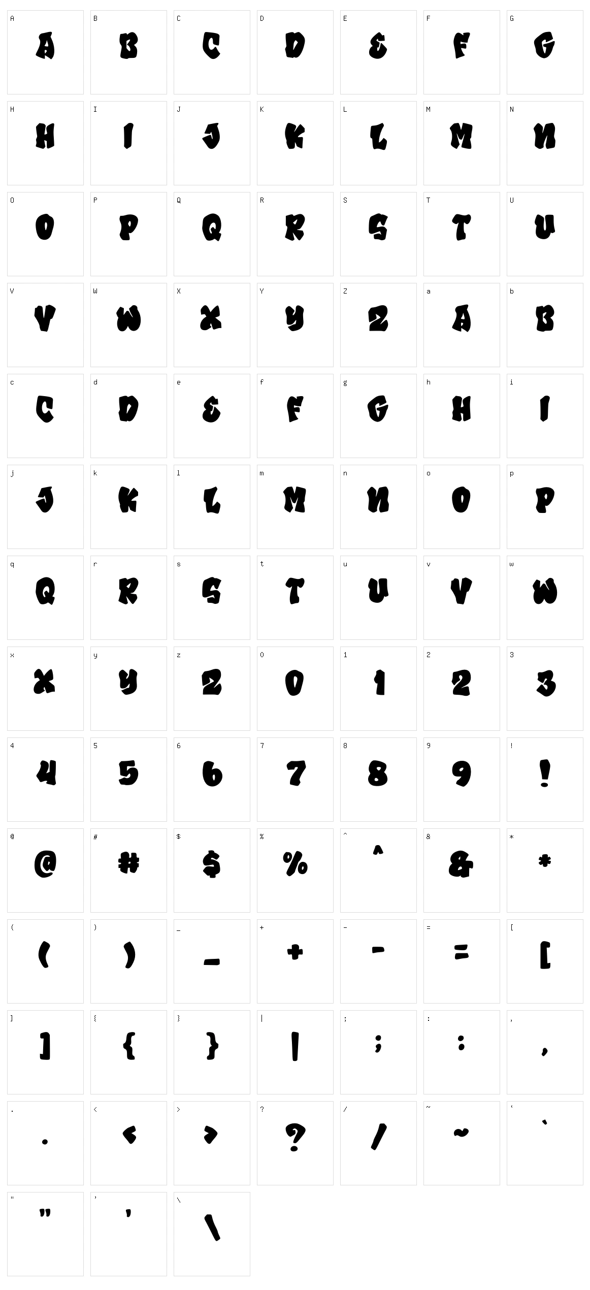 Grafite Character Set