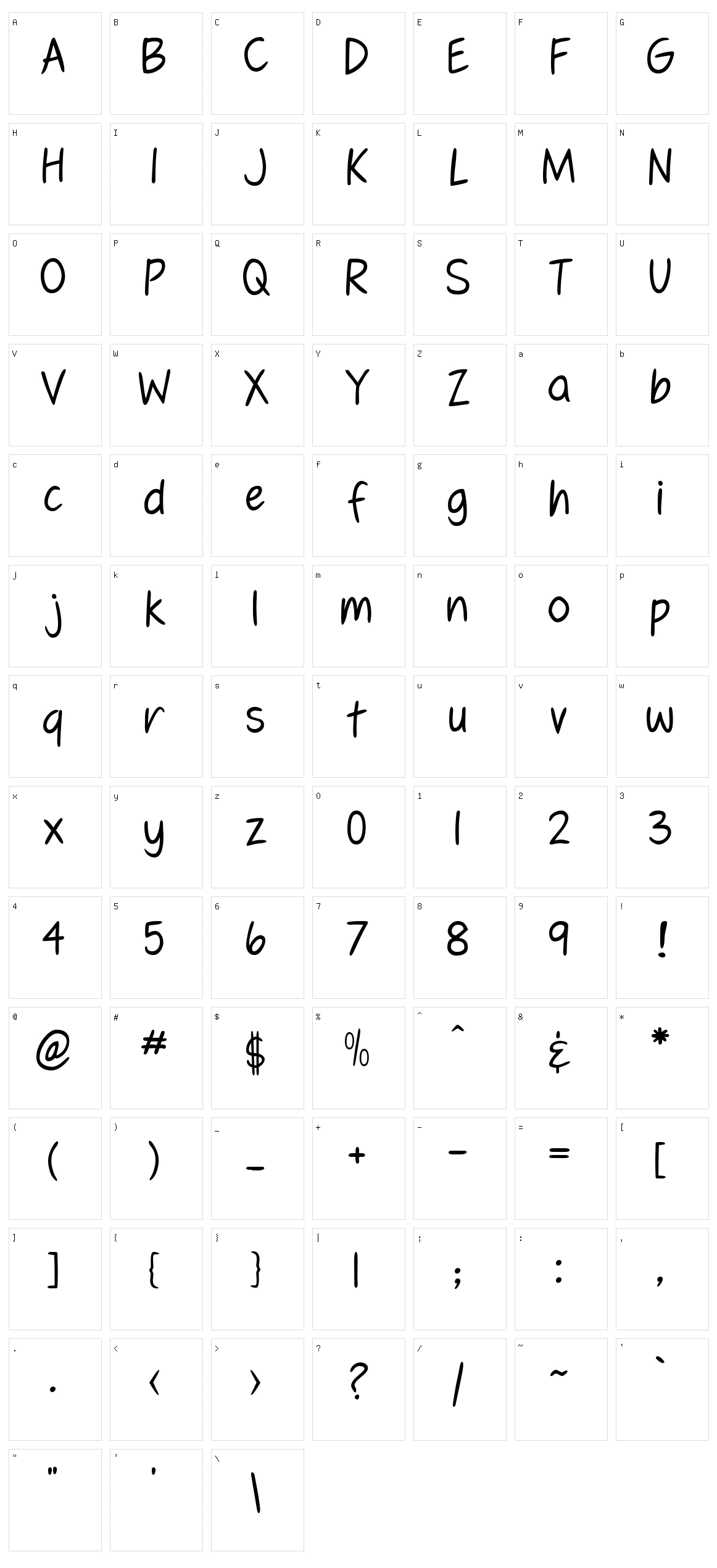 Fennario Character Set